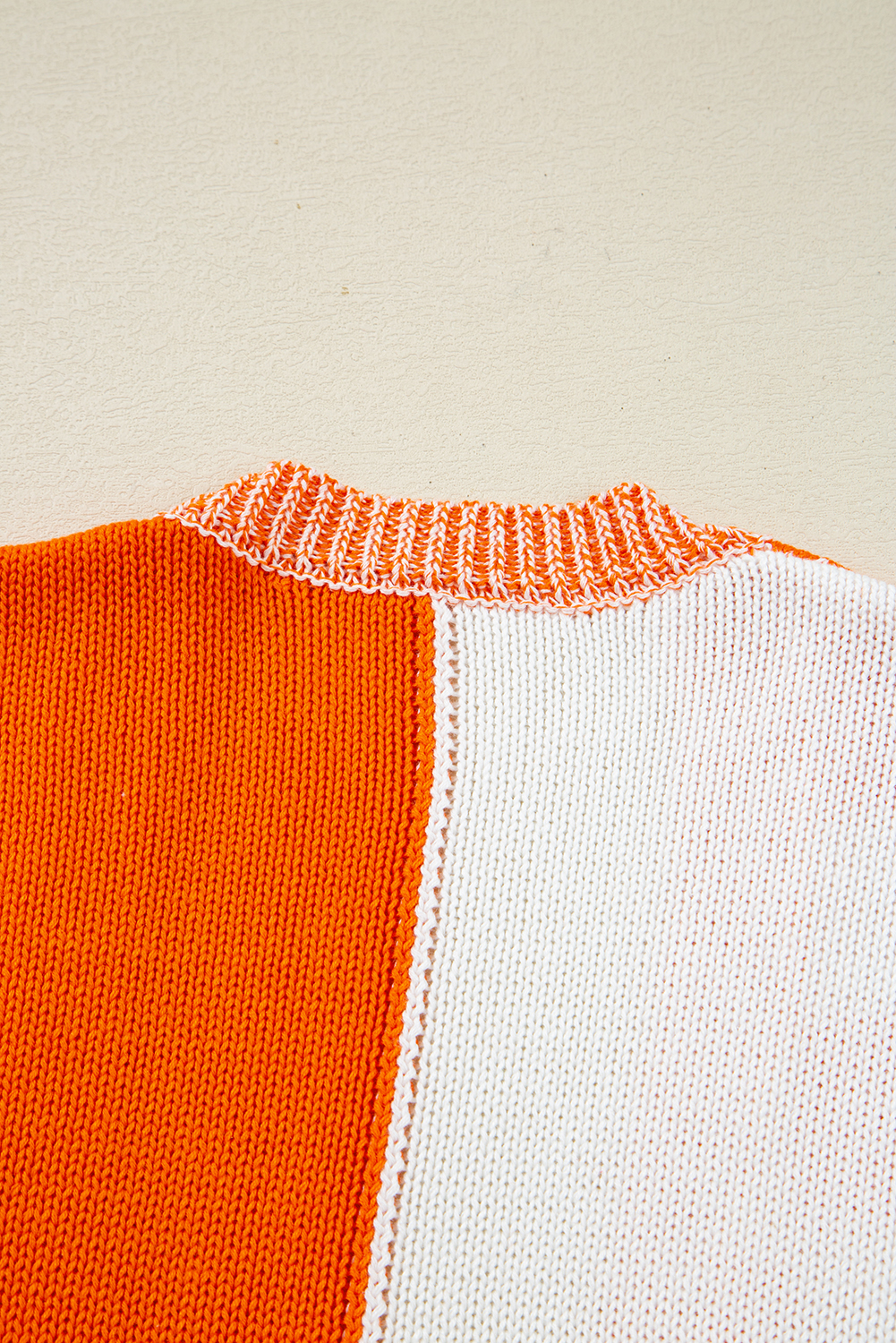 Orange Checkered Open Front Drop Shoulder Cardigan view 15