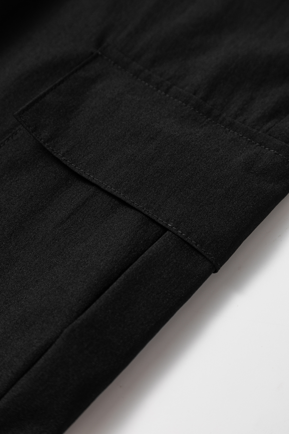 Black Elastic High Waist Pocketed Cargo Jogger Pants view 9