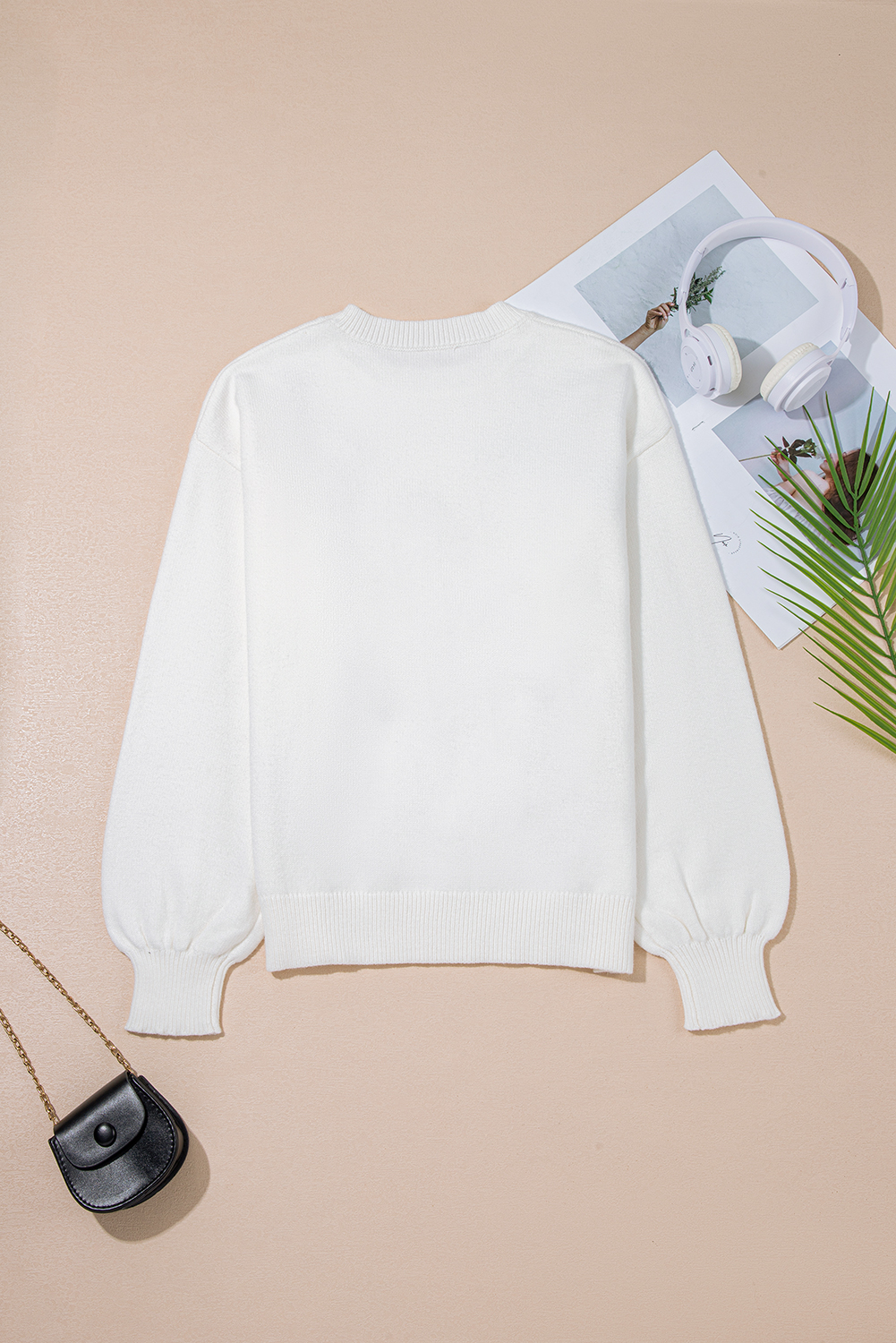 White Tinsel Western Boots Horseshoe Star Knit Crew Neck Sweater view 13
