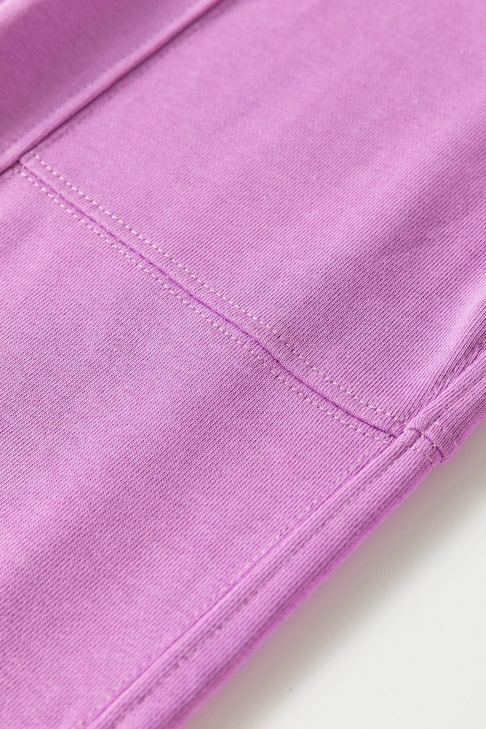 Lilac Drawstring Elastic Waistband Solid Color Jogger Pants view 19