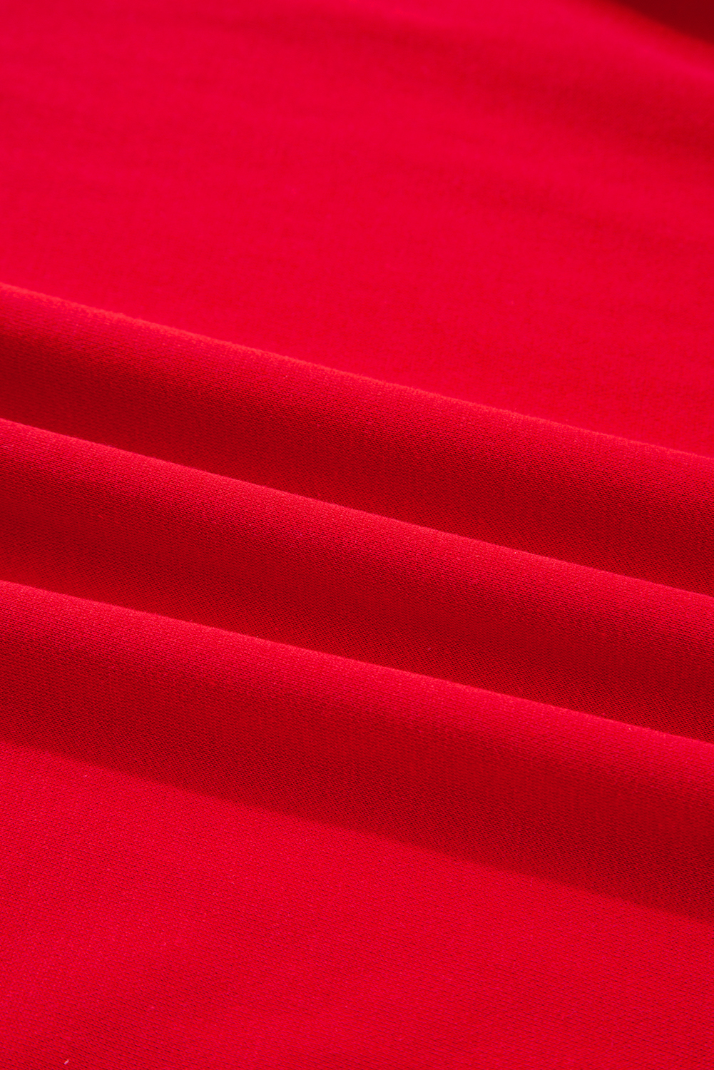 Fiery Red Varsity Striped Sleeve Drop Shoulder Sweatshirt and Short Set view 21