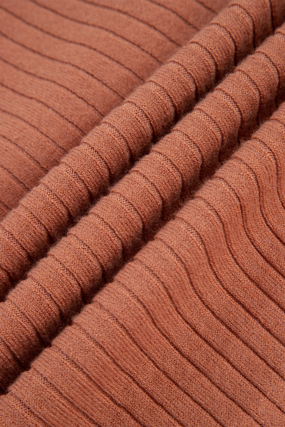 Apricot Pink Wide Rib Knit Button Front Dolman Sleeve Sweater Cardigan view 15
