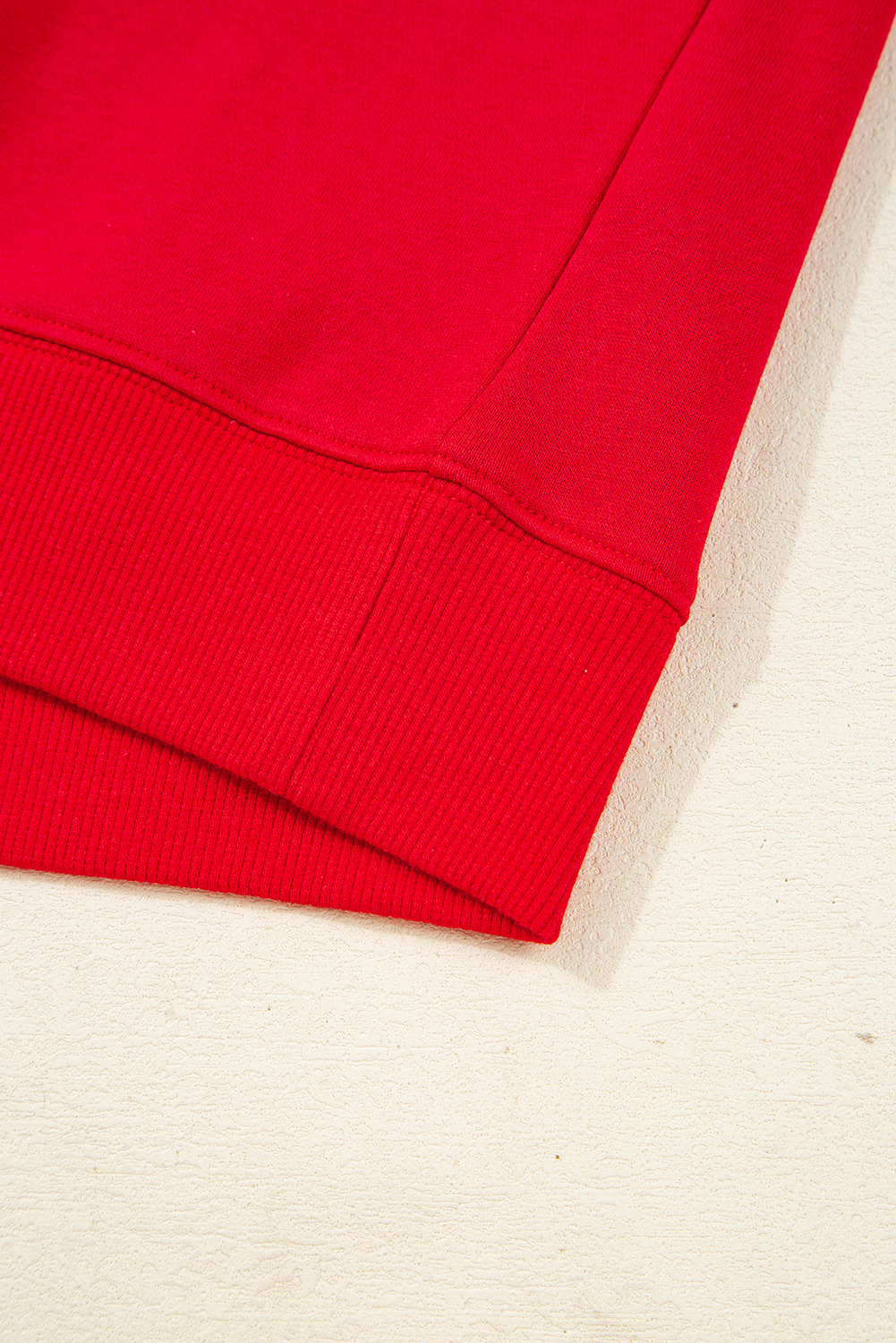 Fiery Red Varsity Striped Sleeve Drop Shoulder Sweatshirt and Short Set view 20