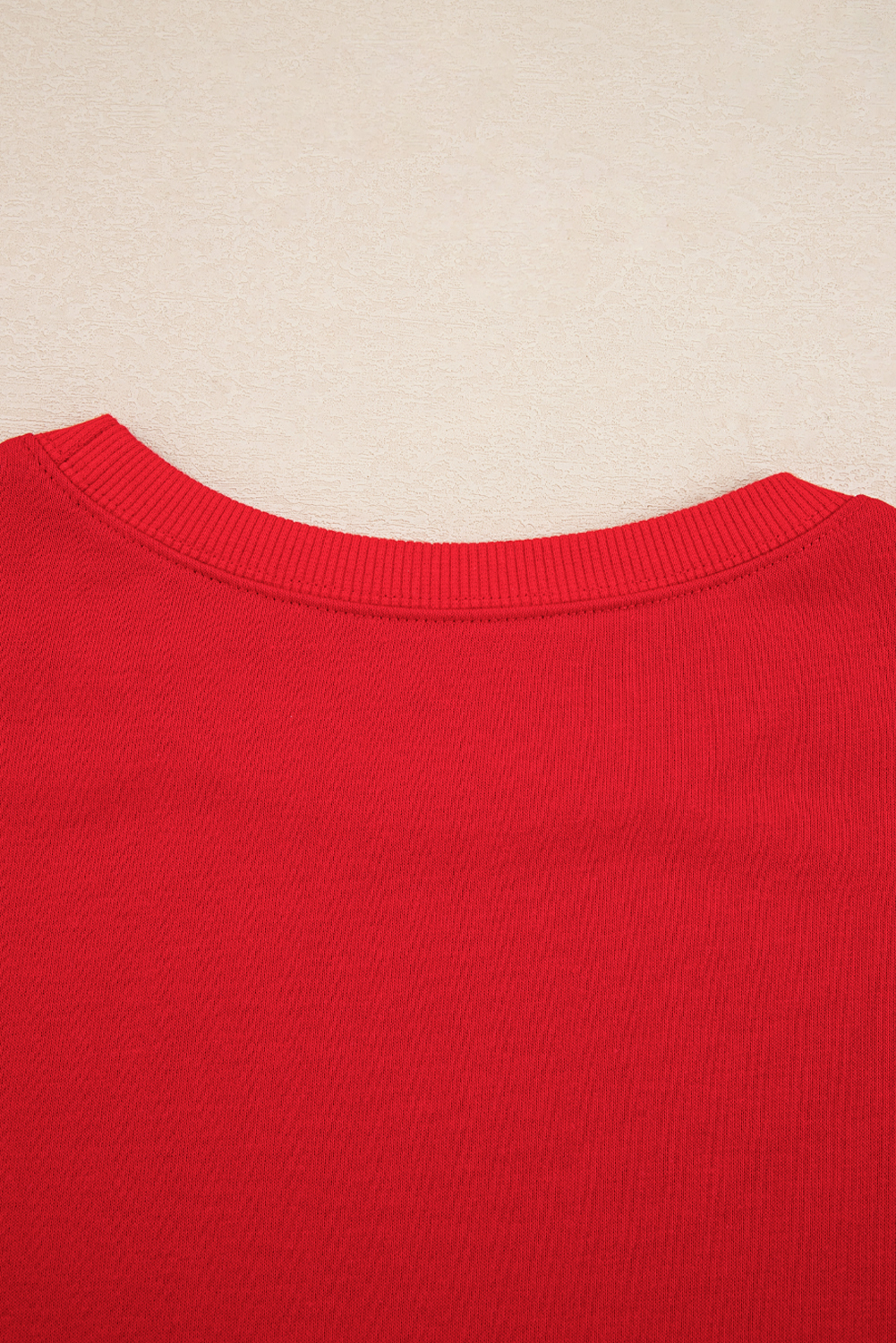 Fiery Red Varsity Stripe Detail Drop Shoulder Pullover Mini Skort Set view 11