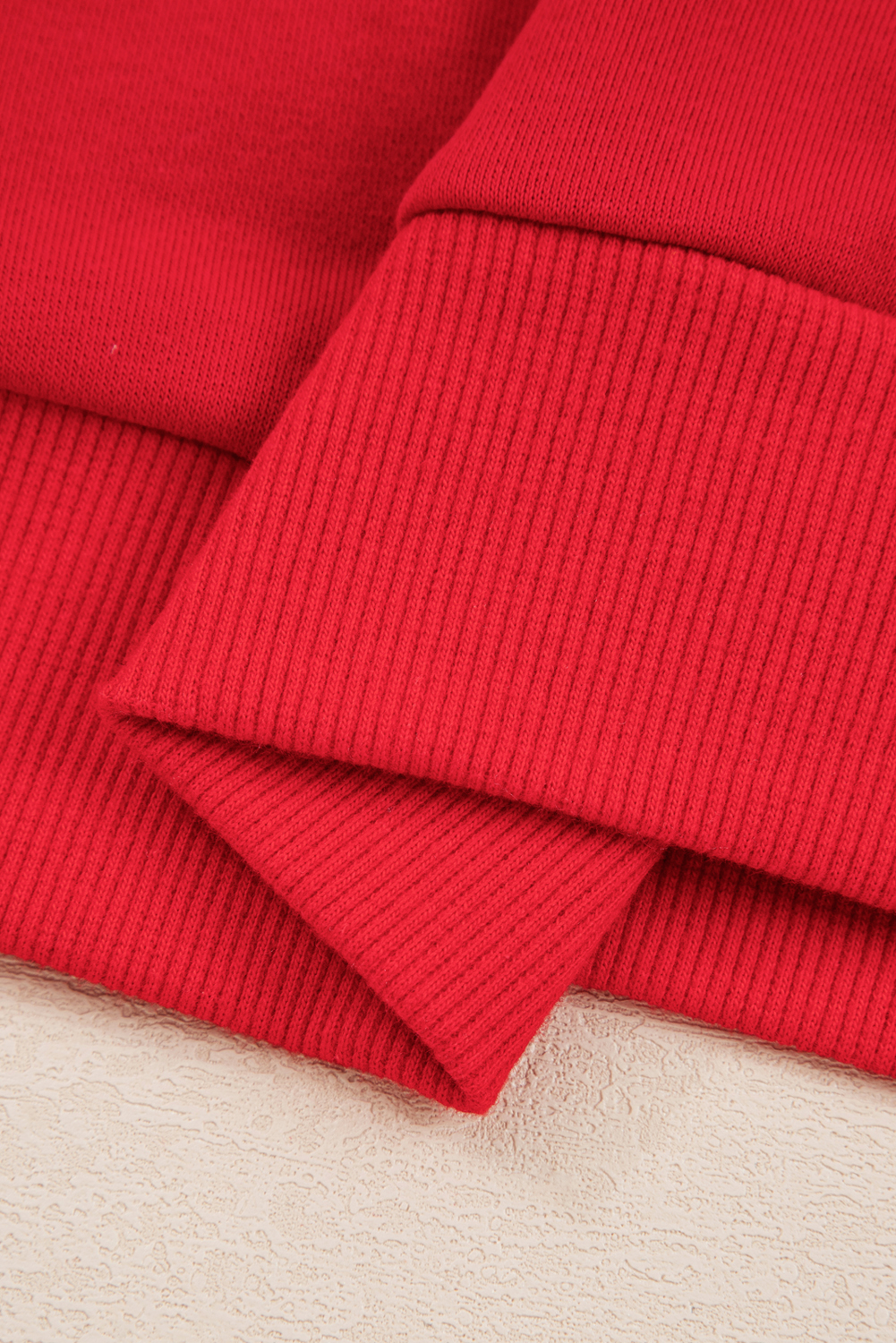 Fiery Red Varsity Stripe Detail Drop Shoulder Pullover Mini Skort Set view 14
