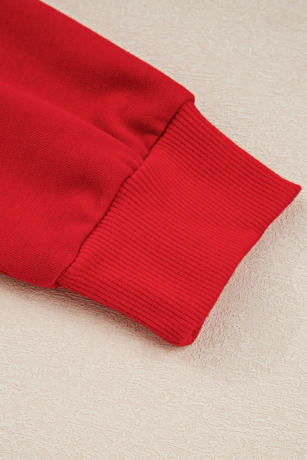 Fiery Red Varsity Stripe Detail Drop Shoulder Pullover Mini Skort Set view 13