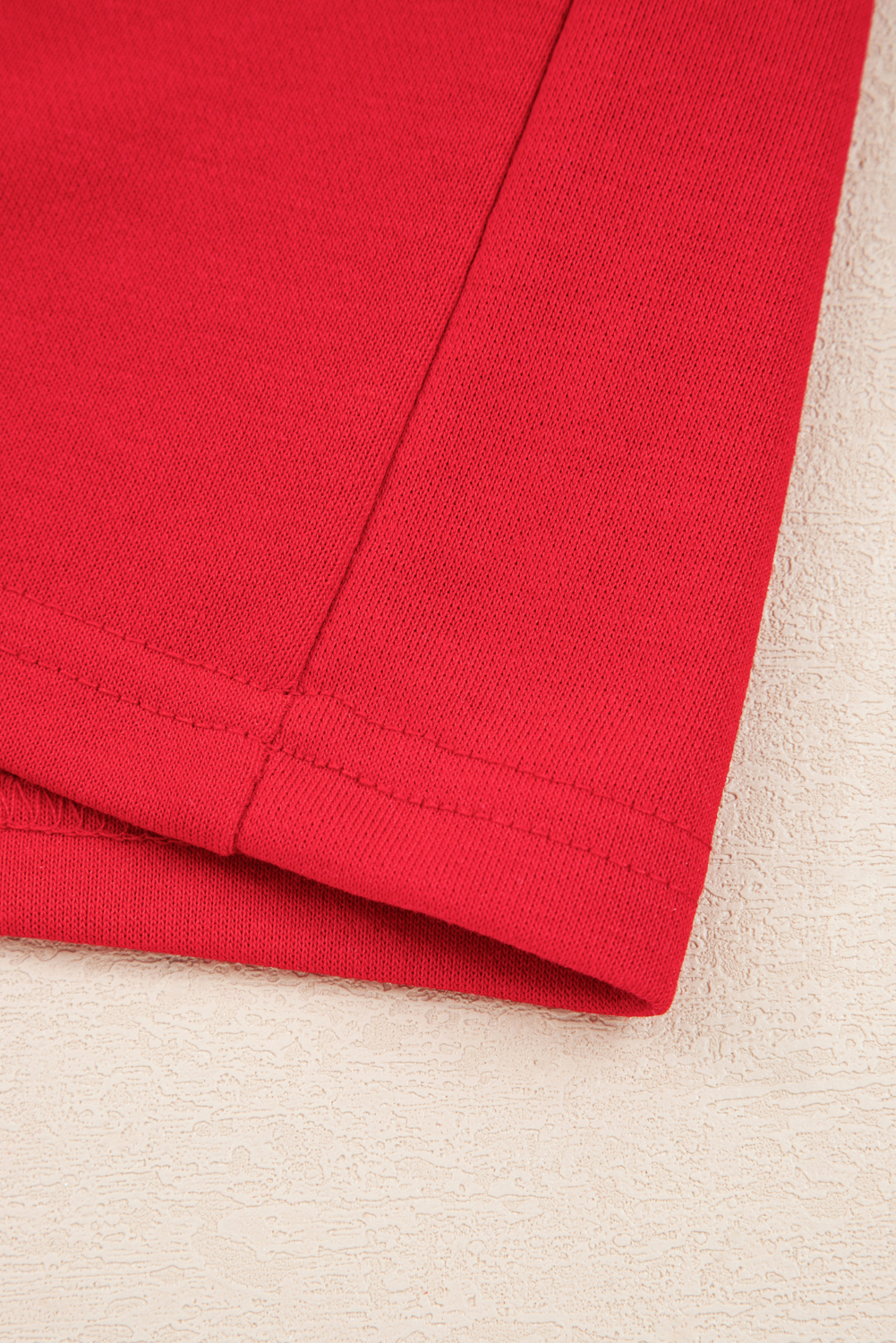 Fiery Red Varsity Stripe Detail Drop Shoulder Pullover Mini Skort Set view 20