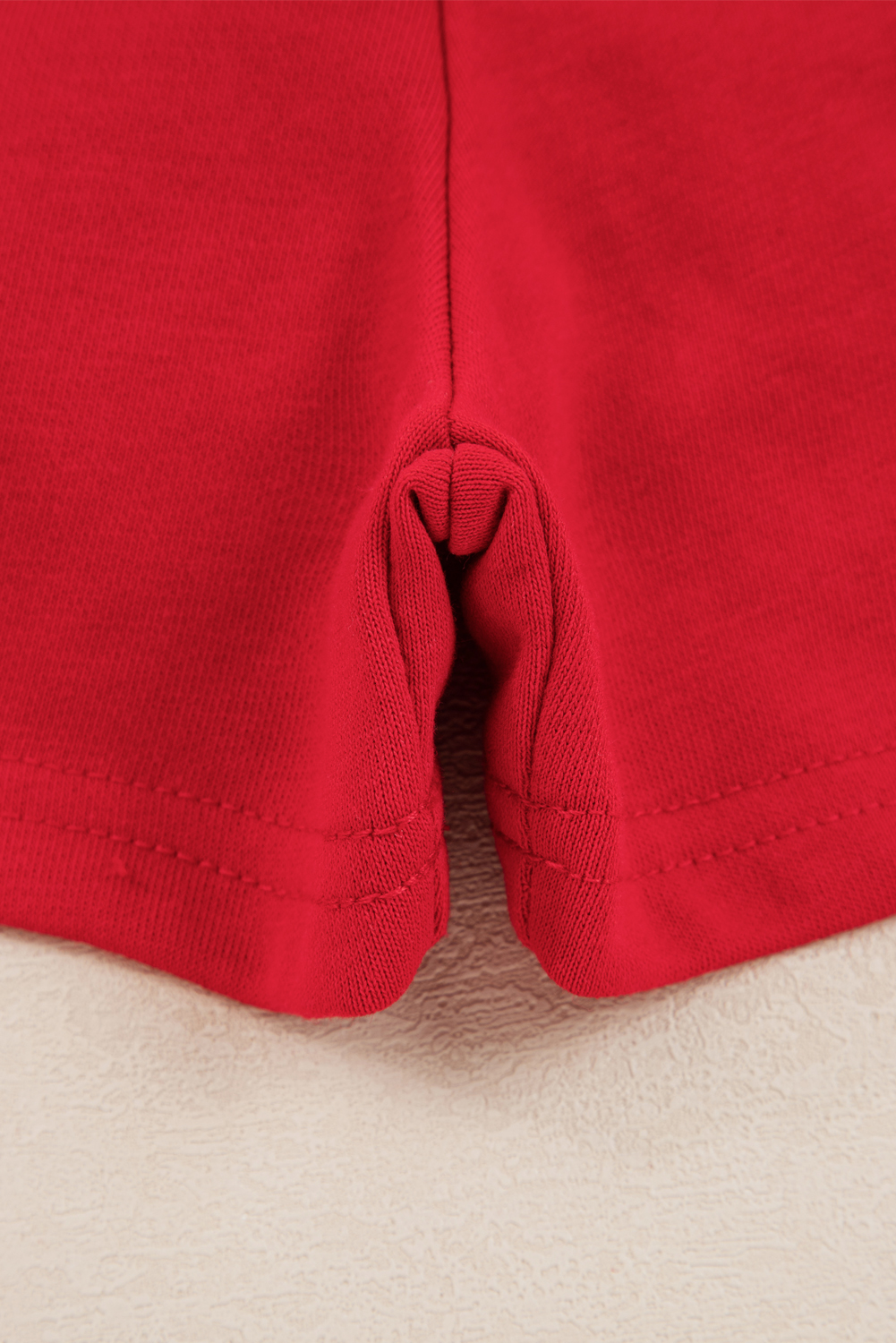 Fiery Red Varsity Stripe Detail Drop Shoulder Pullover Mini Skort Set view 19