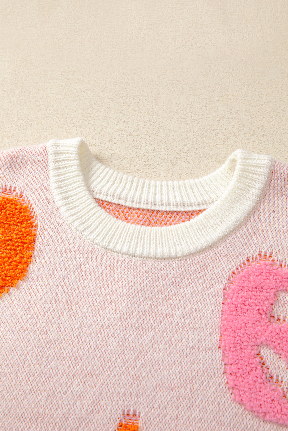 Beige Halloween Cute Pumpkin Pattern Sweater view 11
