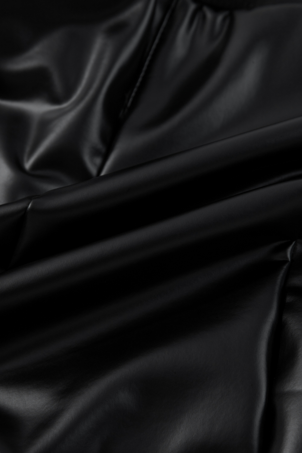 Black Faux Leather Seamed Leg High Waist Leggings view 15