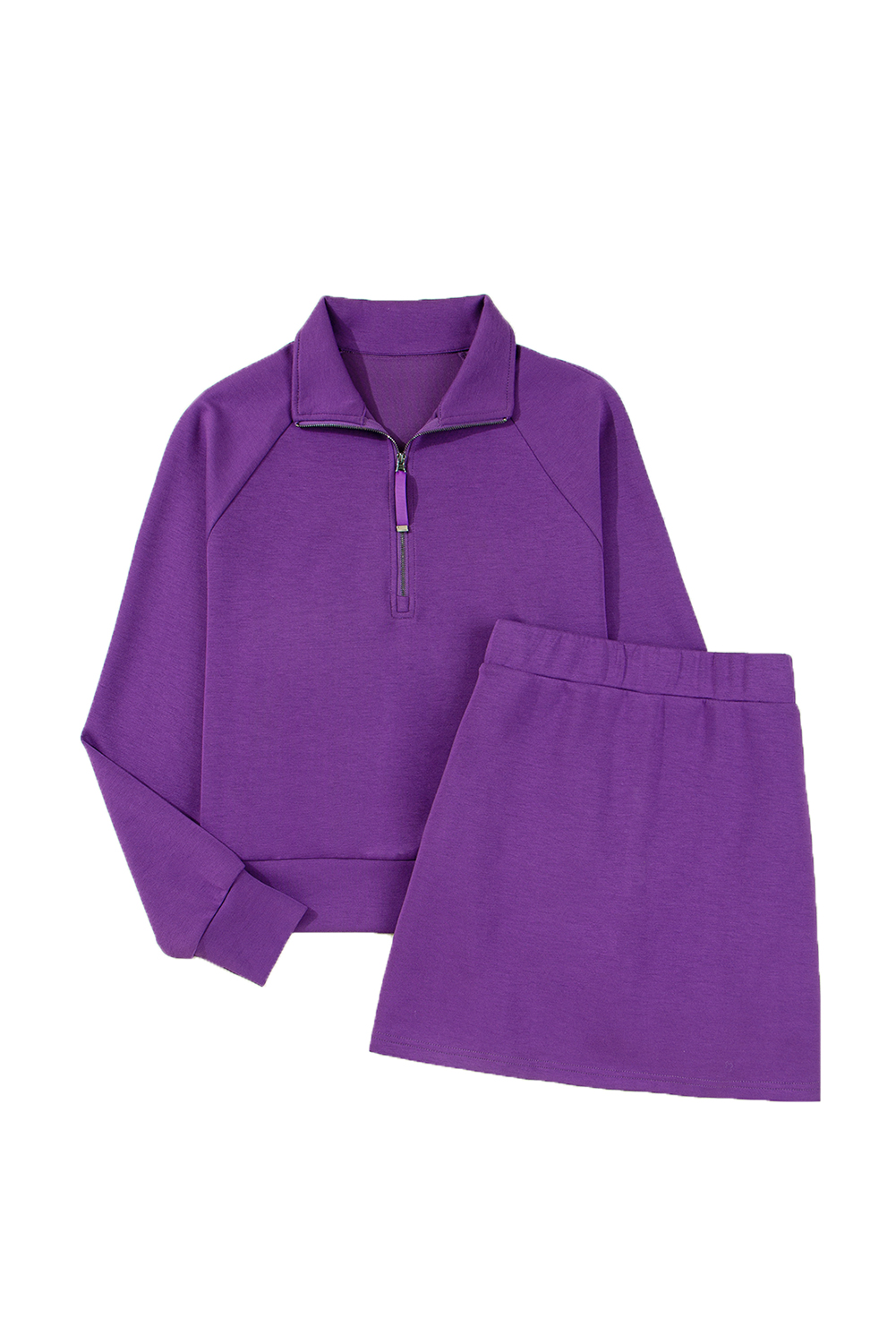 Wisteria Half Zip Sporty Pullover Mini Skort 2pcs Outfit view 22