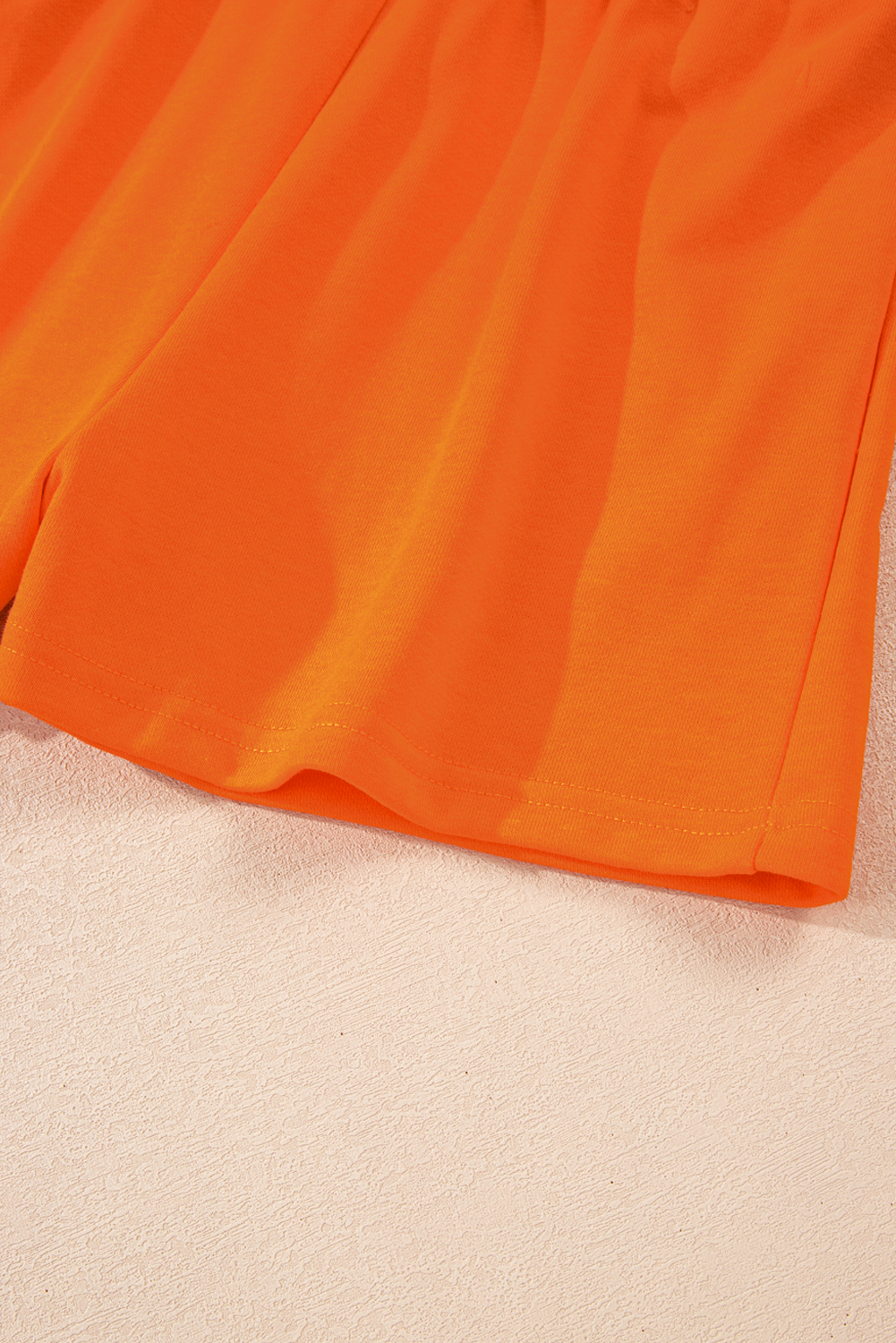 Orange Varsity Stripe Detail Drop Shoulder Pullover Mini Skort Set view 19