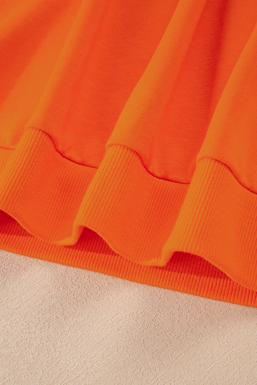 Orange Varsity Stripe Detail Drop Shoulder Pullover Mini Skort Set view 13