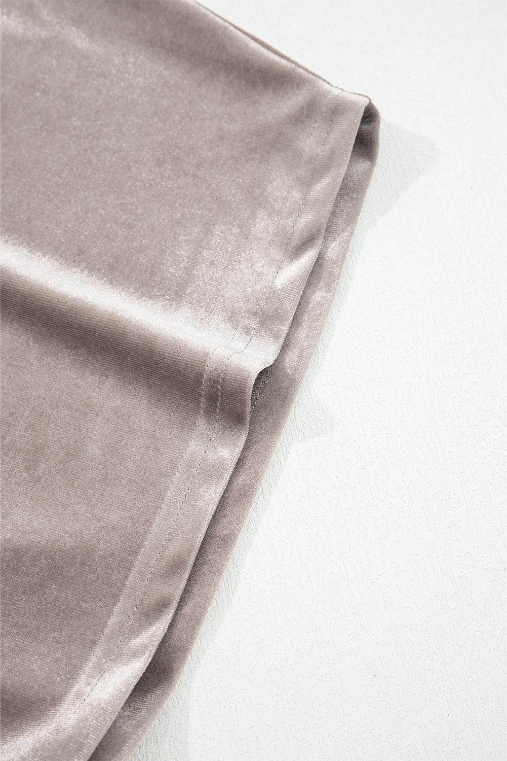 Smoke Gray 3/4 Sleeve Open Front Velvet Kimono view 9
