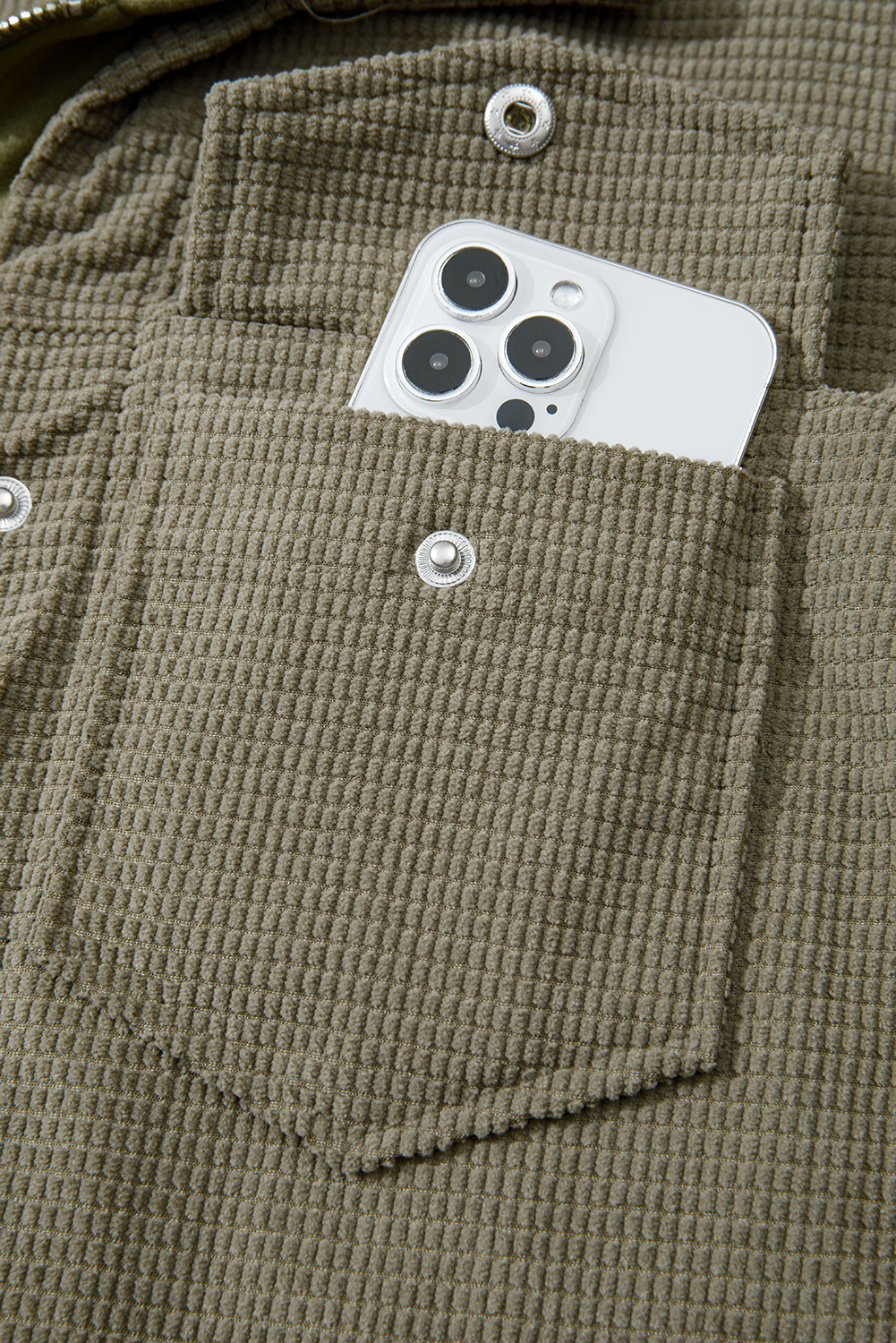 Laurel Green 2 in 1 Thermal Knit Textured Hooded Jacket view 17