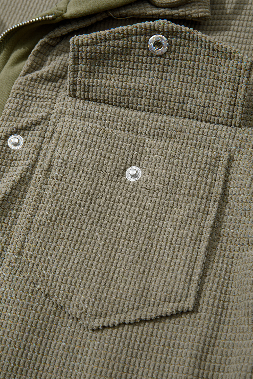 Laurel Green 2 in 1 Thermal Knit Textured Hooded Jacket view 16