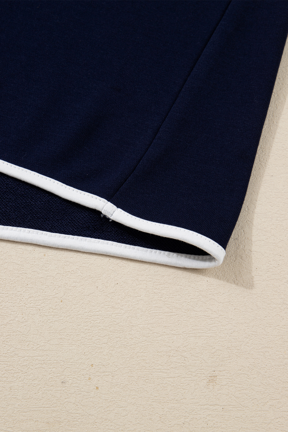 Bluing Colorful Striped Accent Varsity Long Sleeve Pullover and Shorts Matching Set view 18