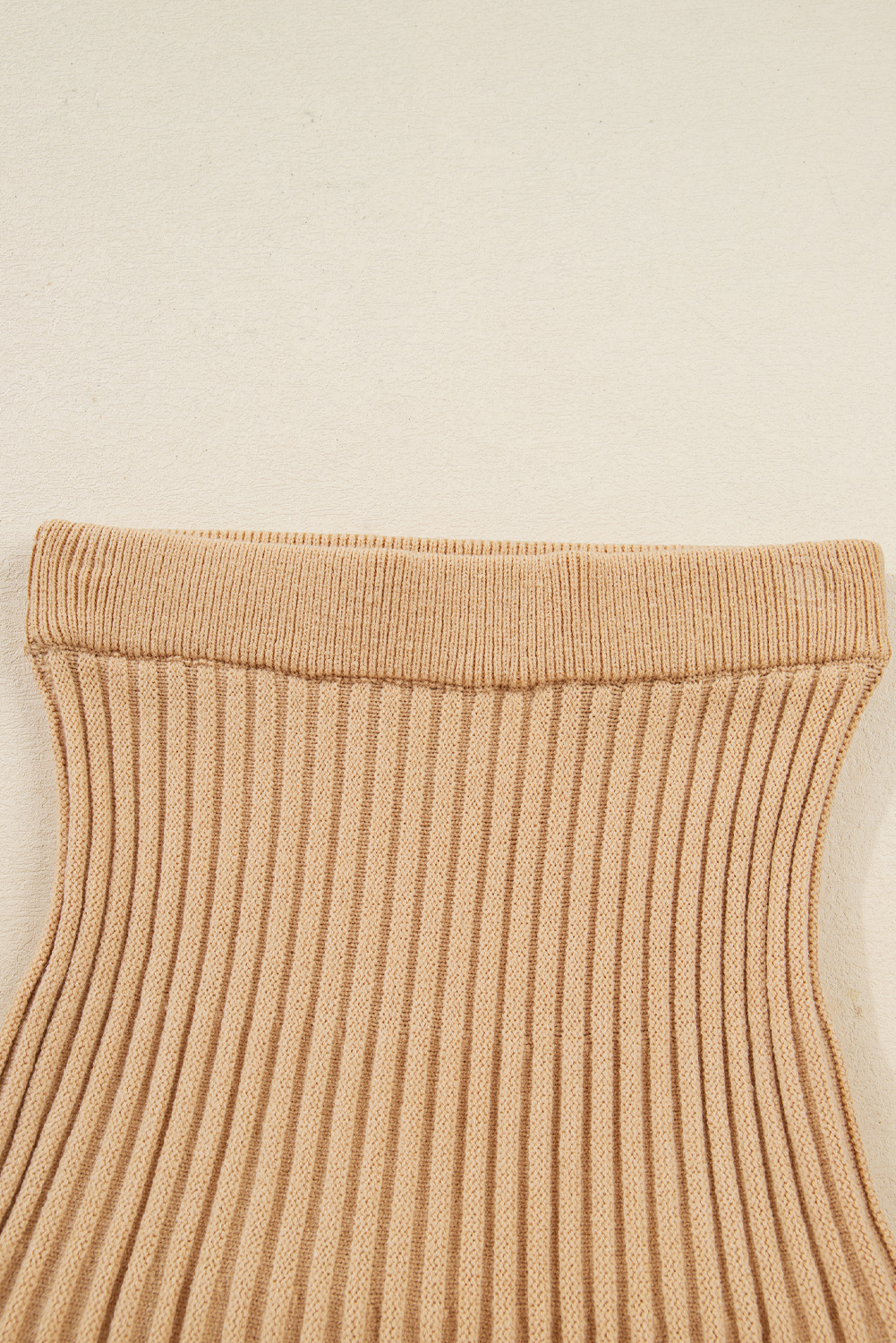 Smoke Gray High Neck Puff Sleeve Sweater Pleated Mini Skirt 2pcs Knitted Outfit view 18