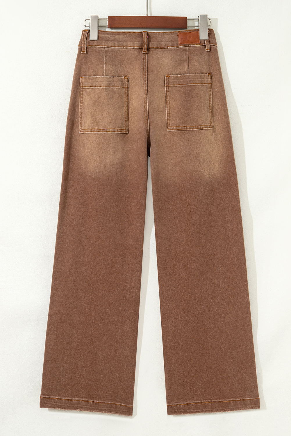 Brown Mimimalist Patch Pocket Womens Shift Jeans view 8