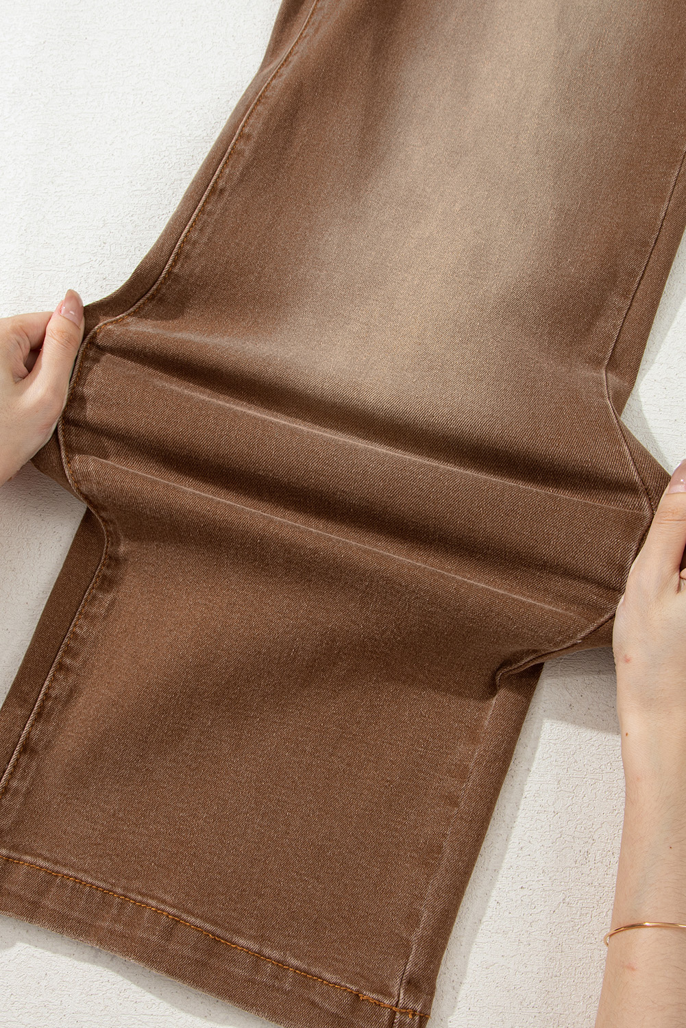 Brown Mimimalist Patch Pocket Womens Shift Jeans view 33