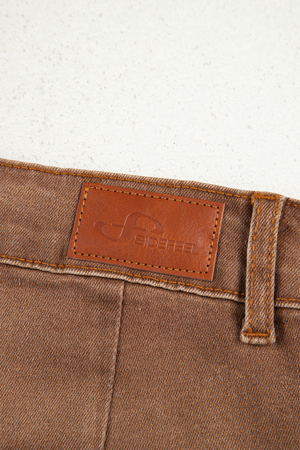 Brown Mimimalist Patch Pocket Womens Shift Jeans view 14