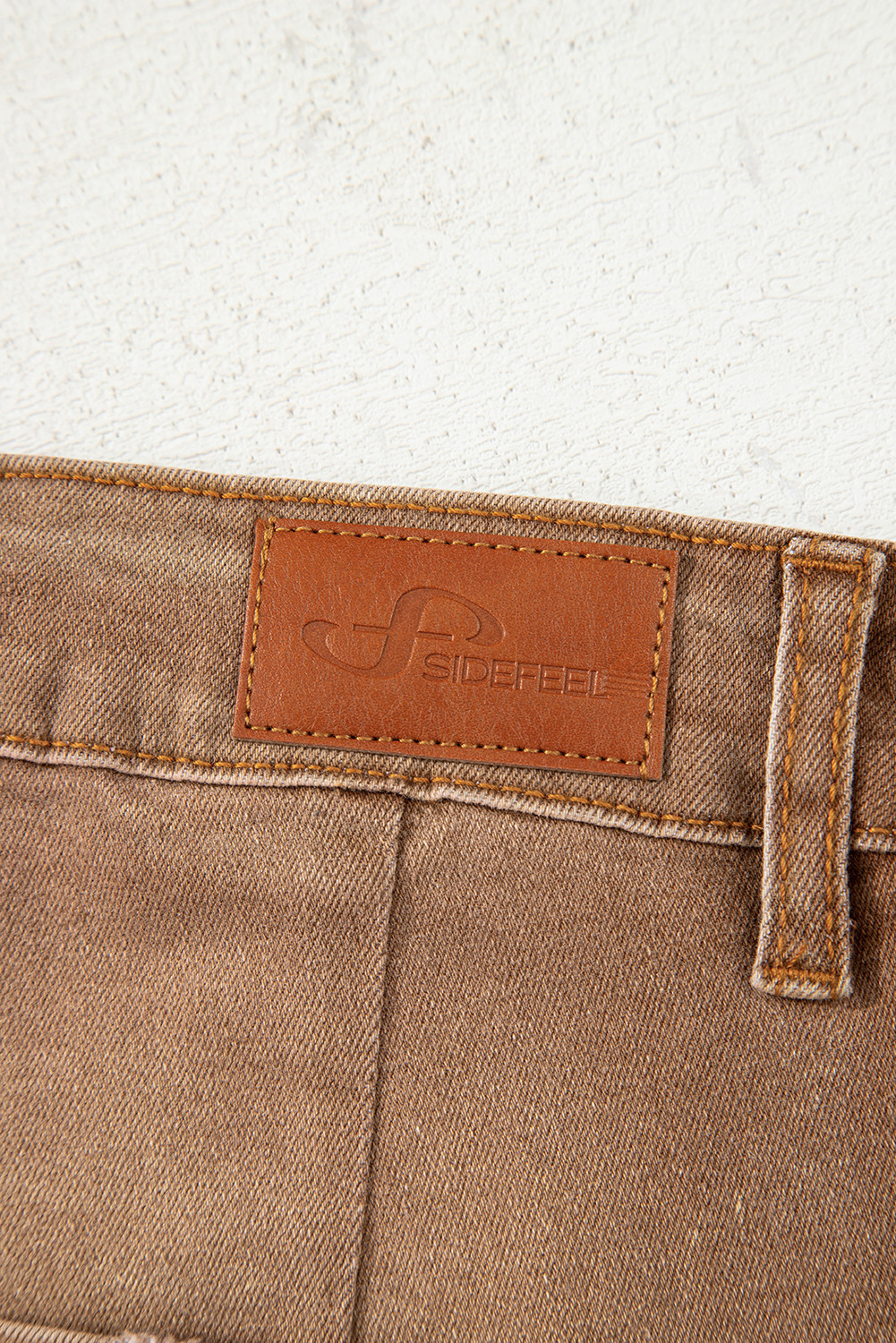 Brown Mimimalist Patch Pocket Womens Shift Jeans view 29