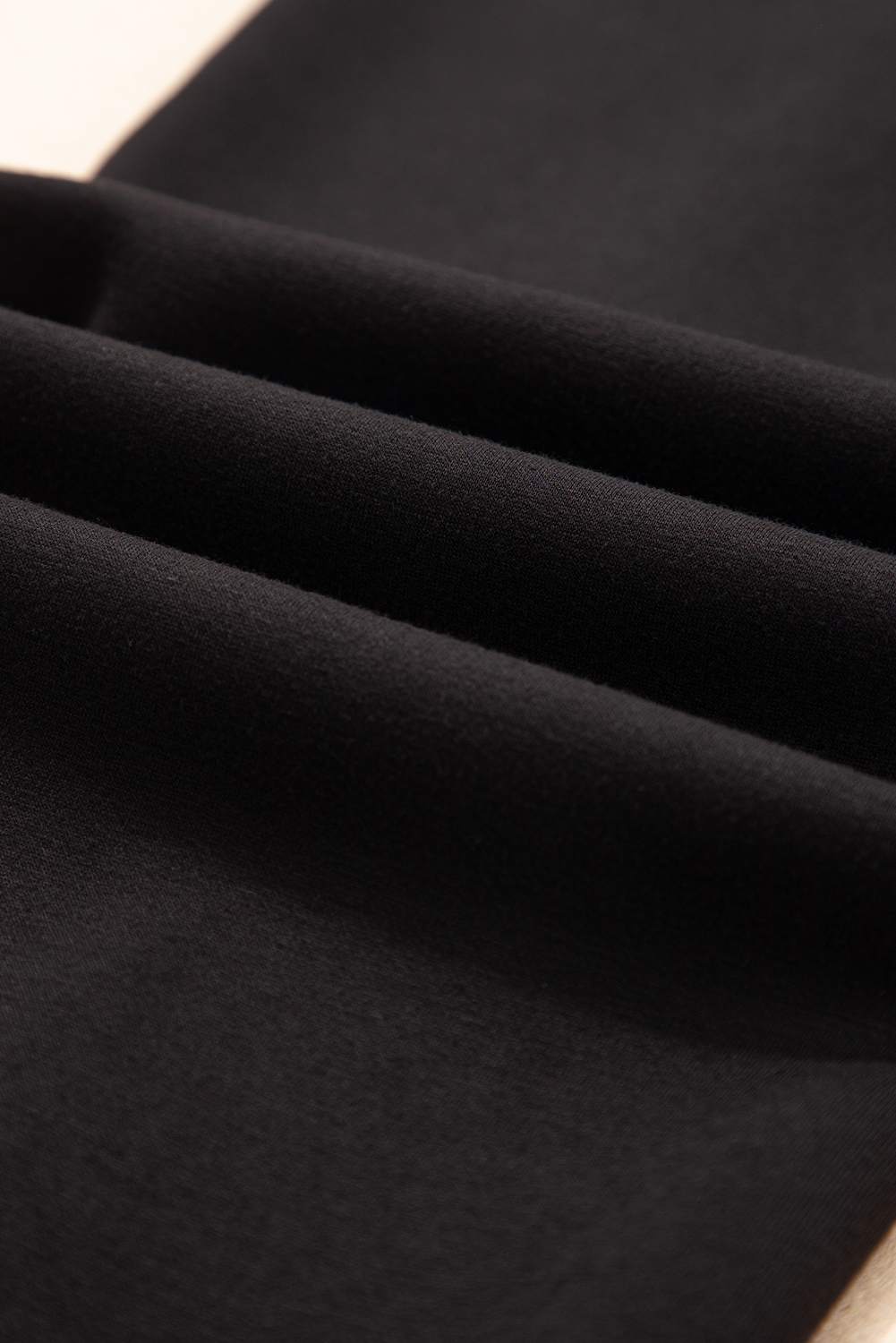 Black Exposed Seam Detail Skinny Drawstring Jogger Pants view 11