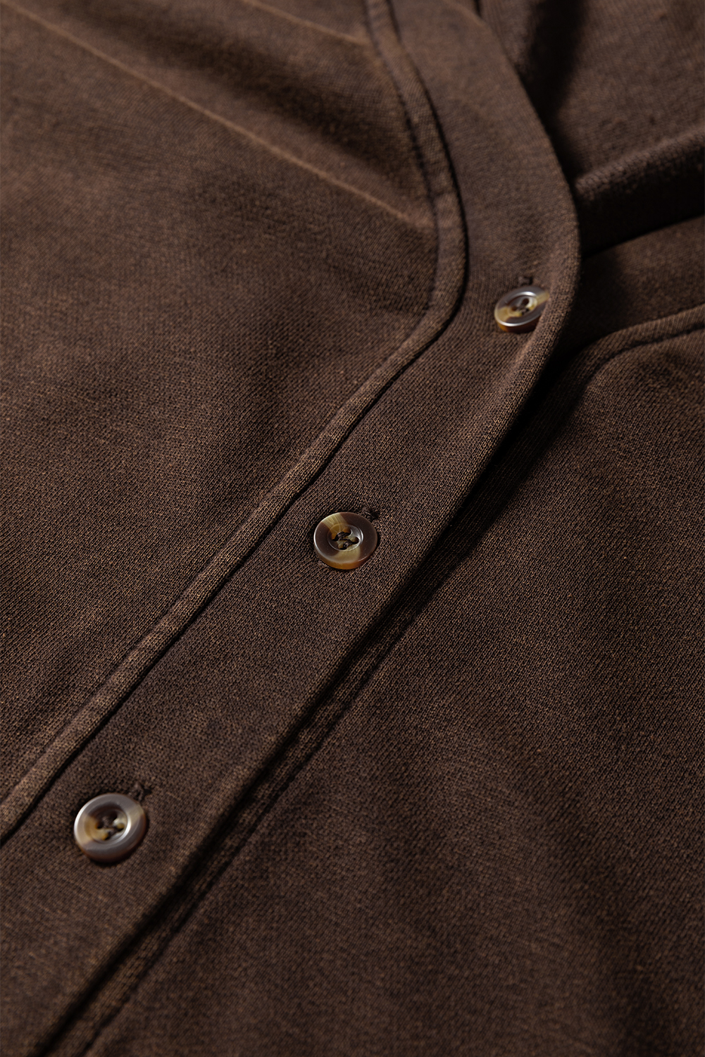 Coffee Button Front V Neck Casual Cardigan view 23