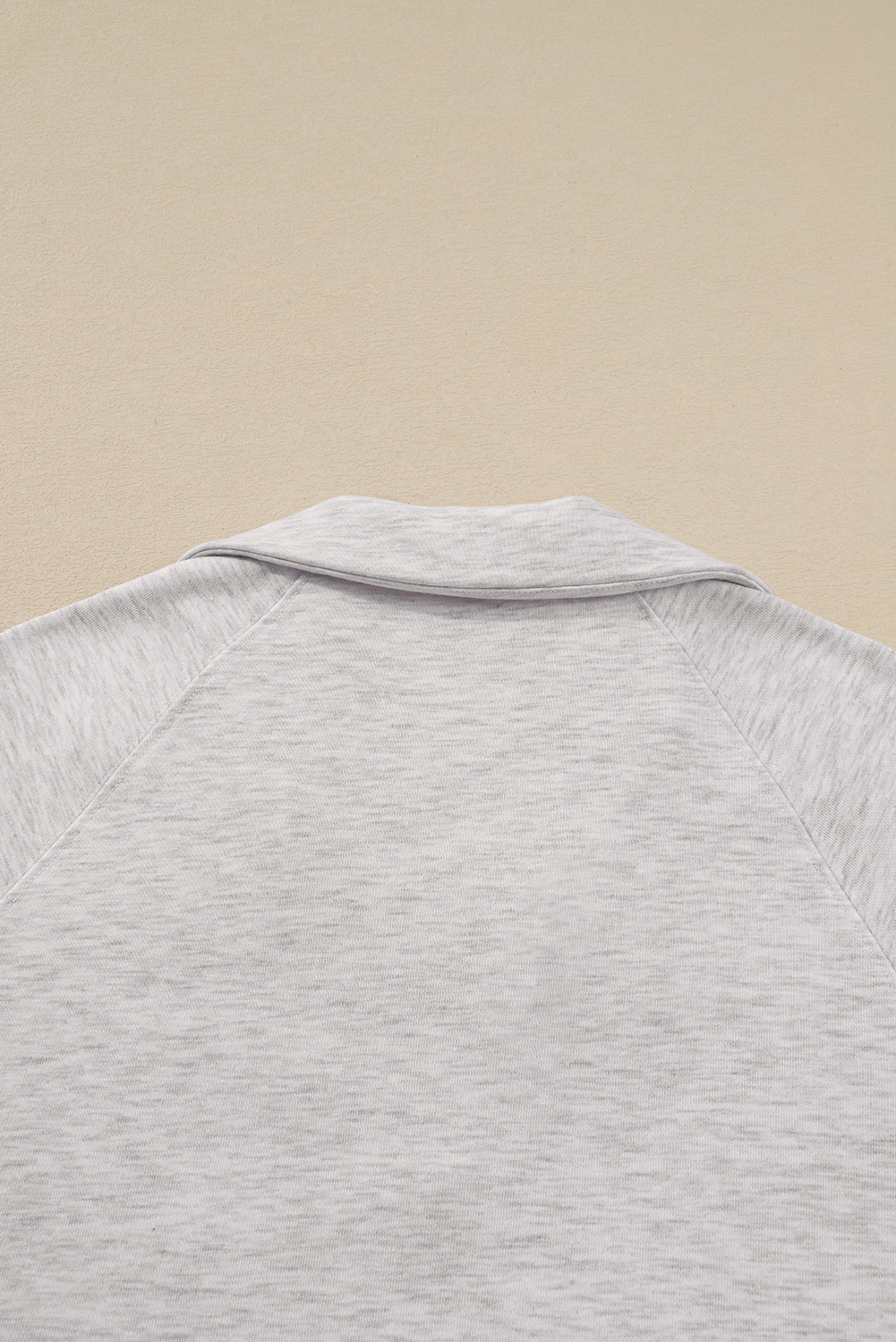Light Grey Polo Collar V Neck Pullover and Drawstring Sweatpants Set view 17