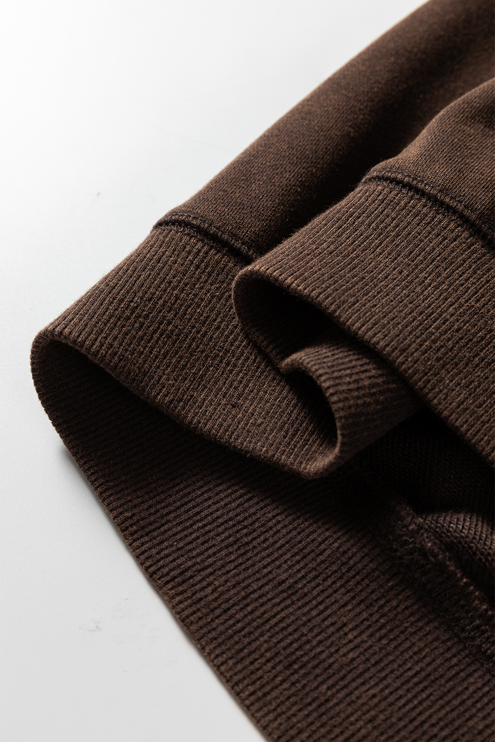 Coffee Button Front V Neck Casual Cardigan view 22