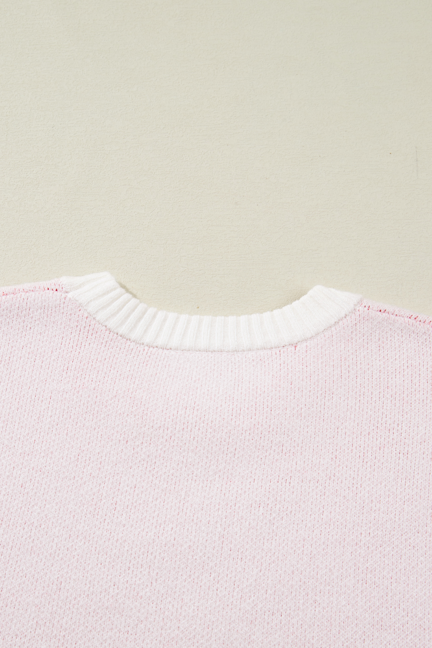 White Cherry Pattern Drop Shoulder Sweater view 11