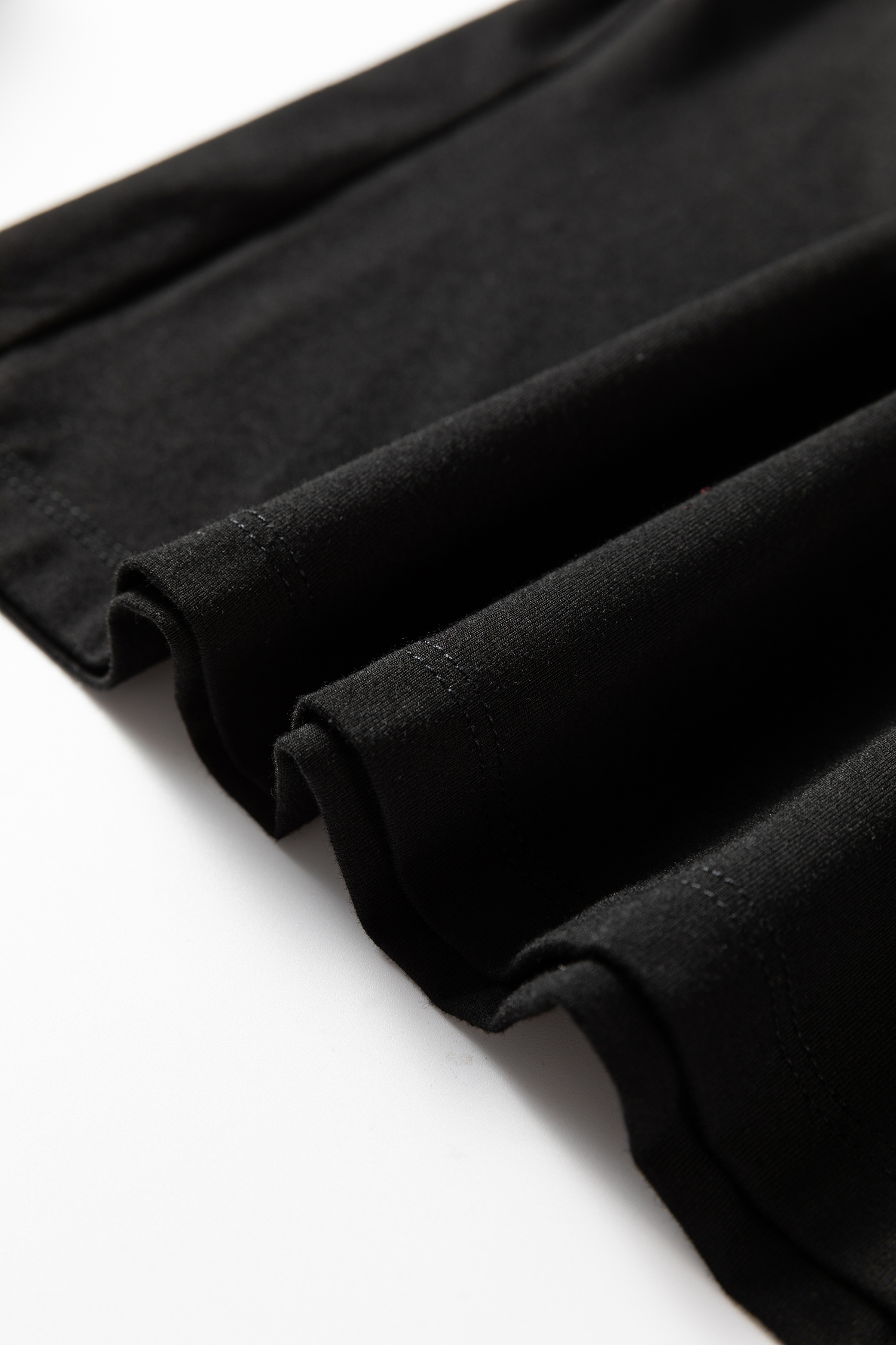 Black Slim Fit High Neck Long Sleeve Basic Top view 9