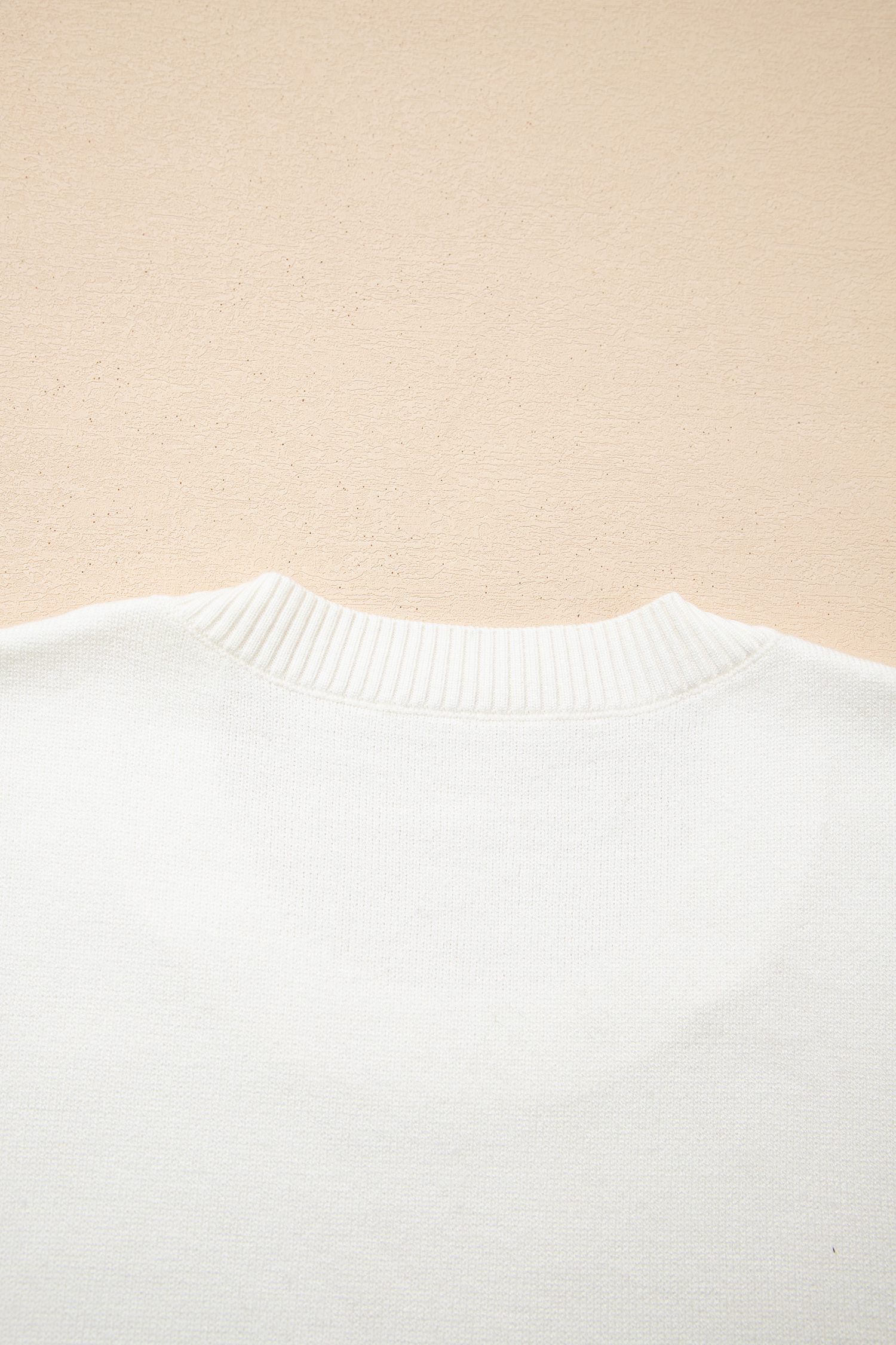 Beige Colorful Holly Jolly Christmas Knit Loose Sweater view 17