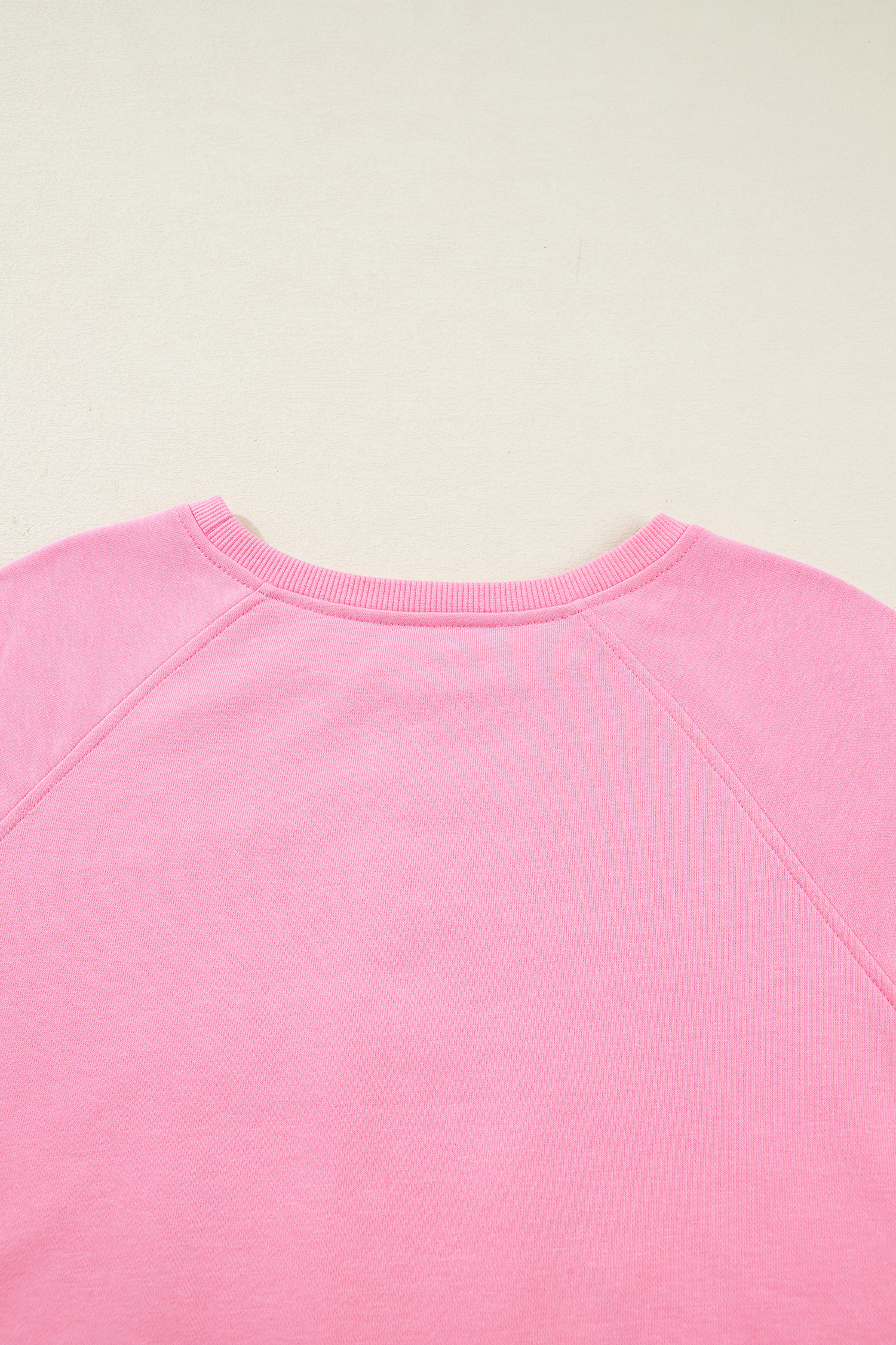 Sachet Pink Plaid Contrasted Double Christmas Tree Patched Raglan Sleeve Pullover 2pcs Short Set view 15