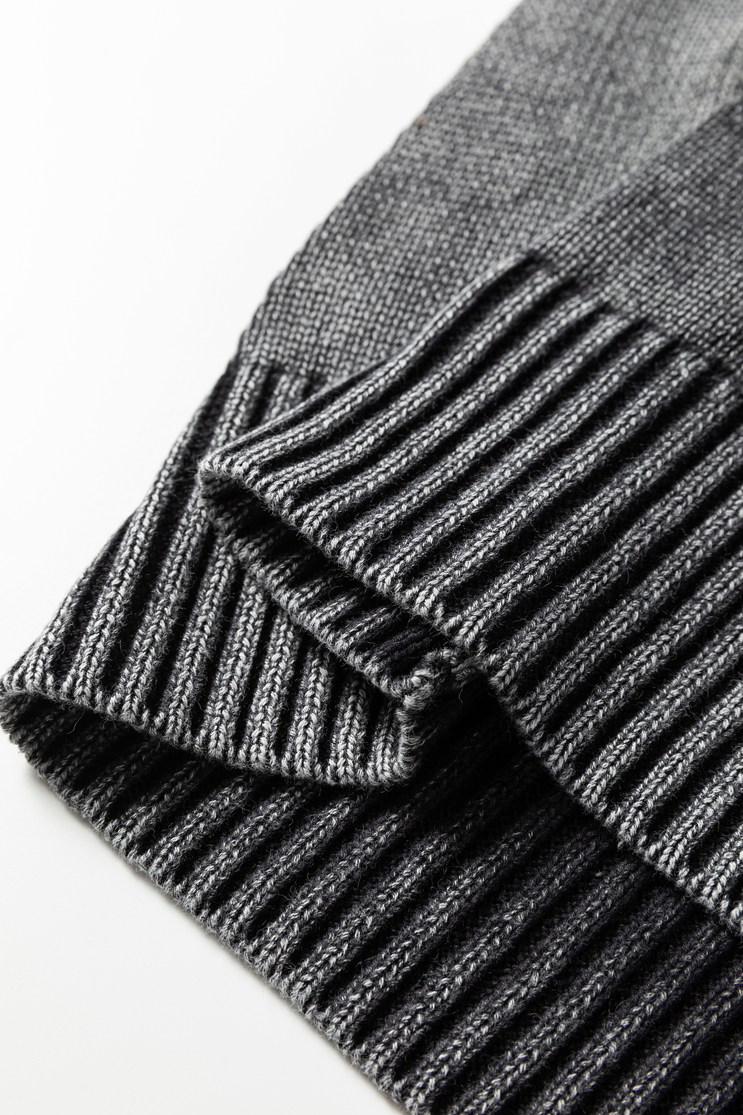 Black Mineral Wash V Neck Knit Exposed Seam Drop Shoulder Loose Sweater view 18
