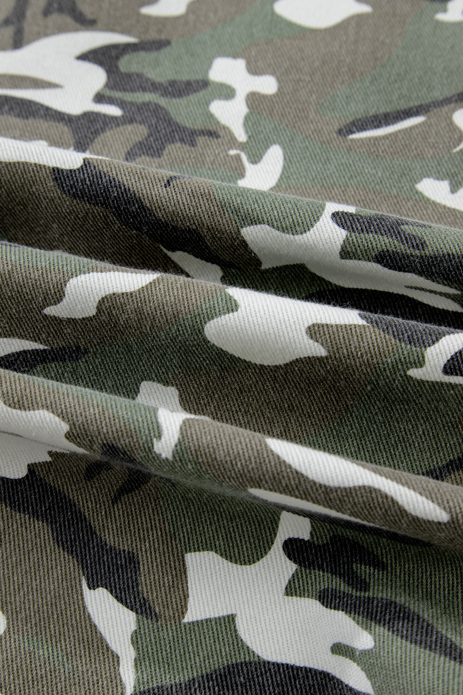 Green Camo Chest Pockets Loose Jean Jacket view 18