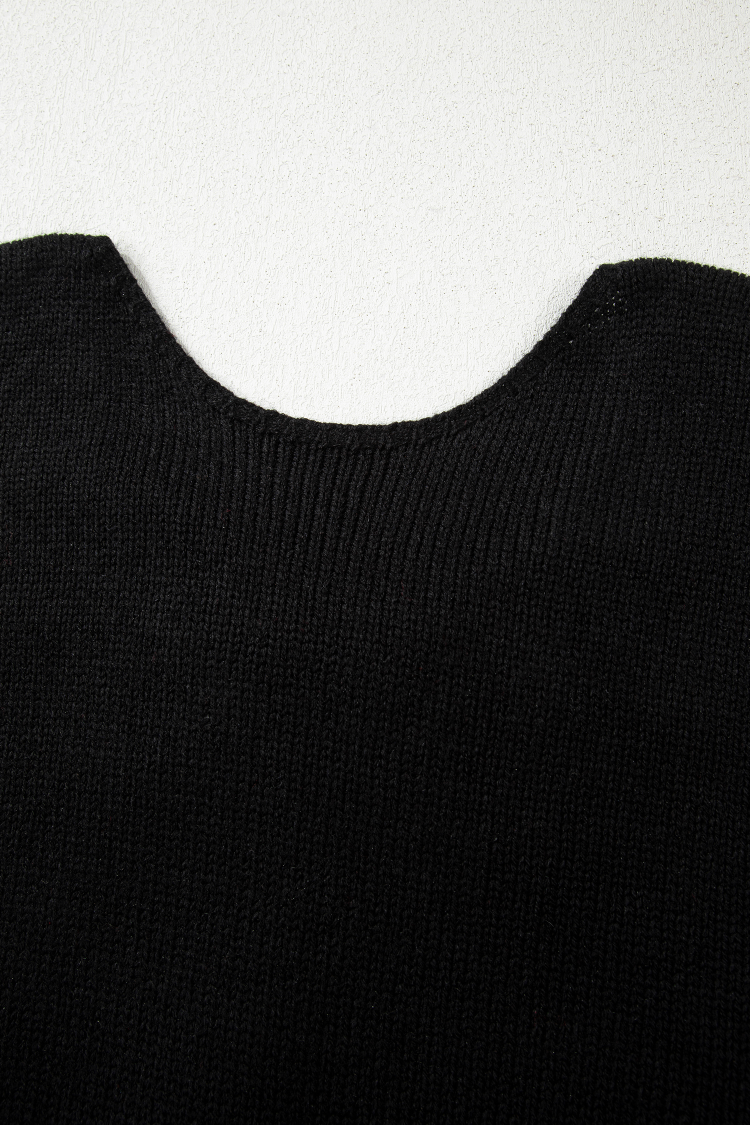 Black Bow Backless Bubble Sleeve Sweater view 12