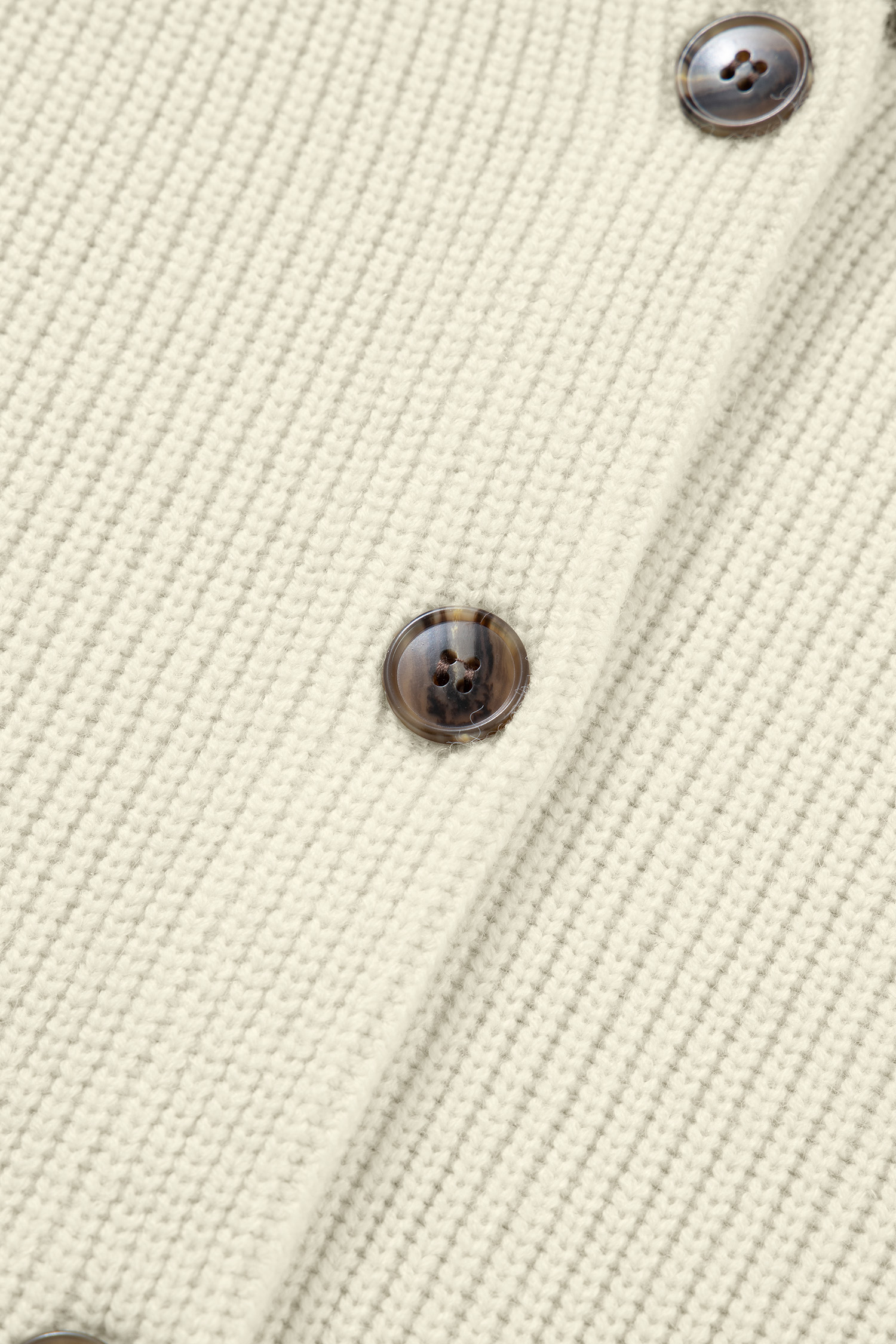 White Color Block Ribbed Knit Button Down Sweater Cardigan view 19