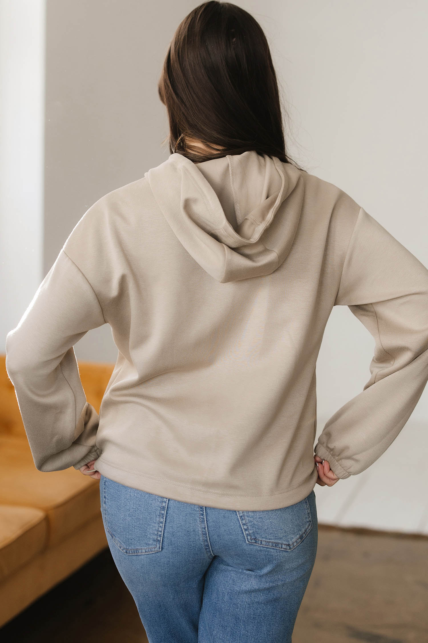 Goat Contrast Bow Embroidered Zip Up Jacket Hoodie view 2