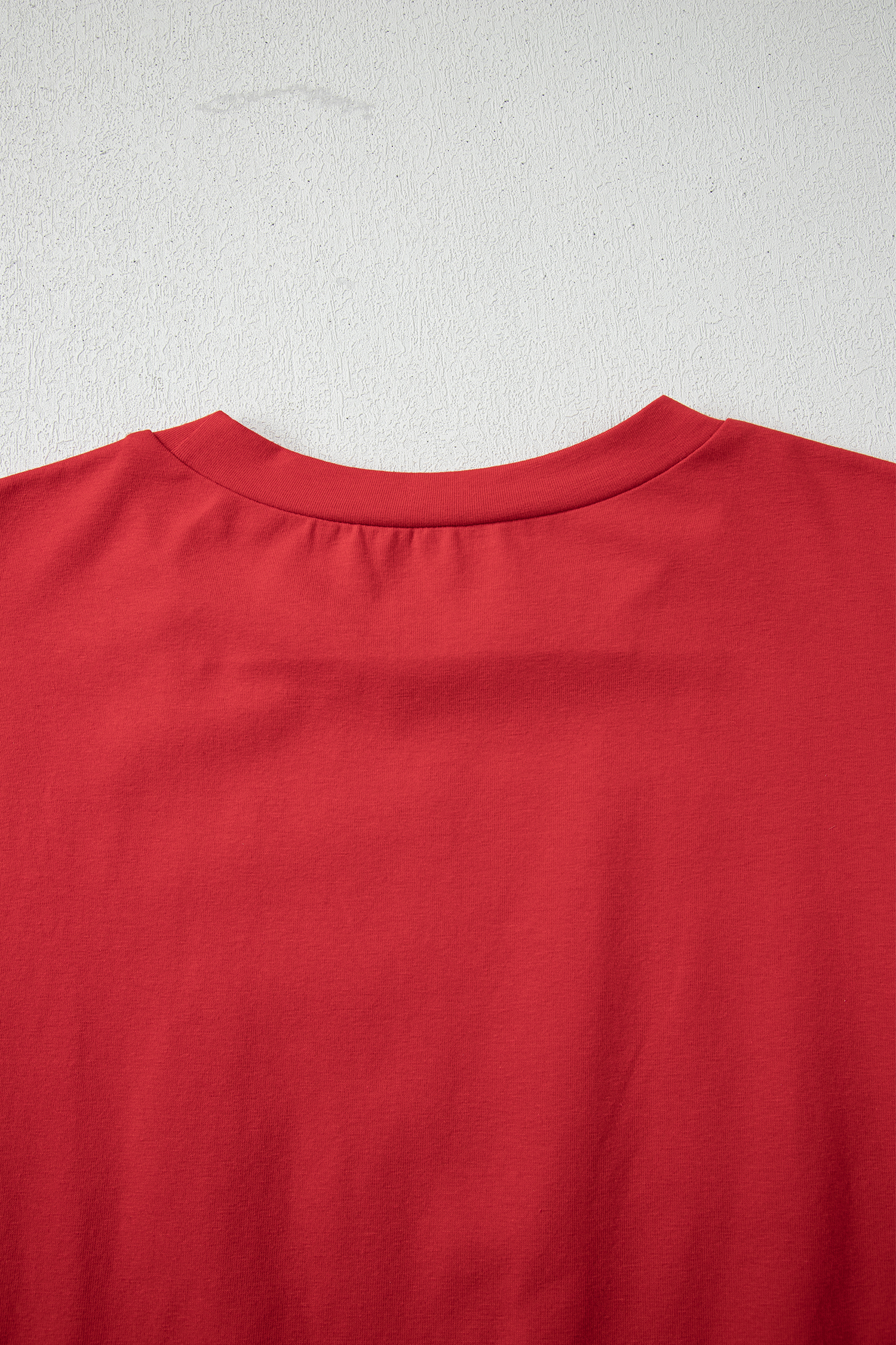 Fiery Red Stars Stripes Short Puff Sleeve Top