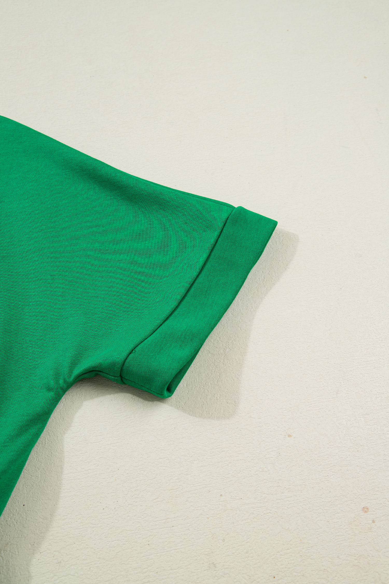 Bright Green Contrast Patchwork Half Zip Elastic Waist Short Sleeve Mini Dress view 15