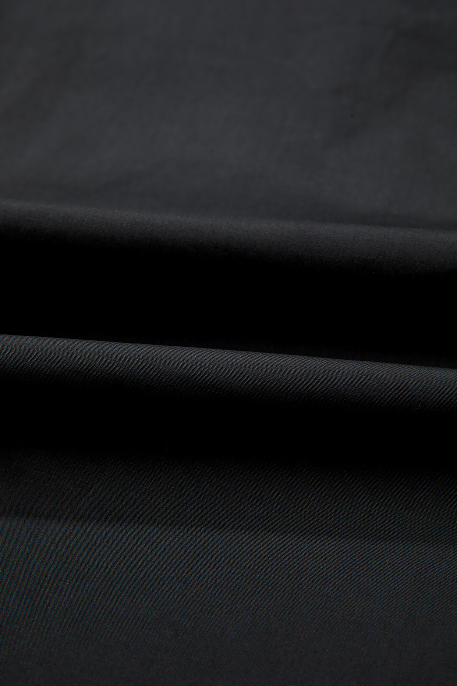 Black Short Puff Sleeve Contrast Embroidered Detail V Neck Blouse view 12