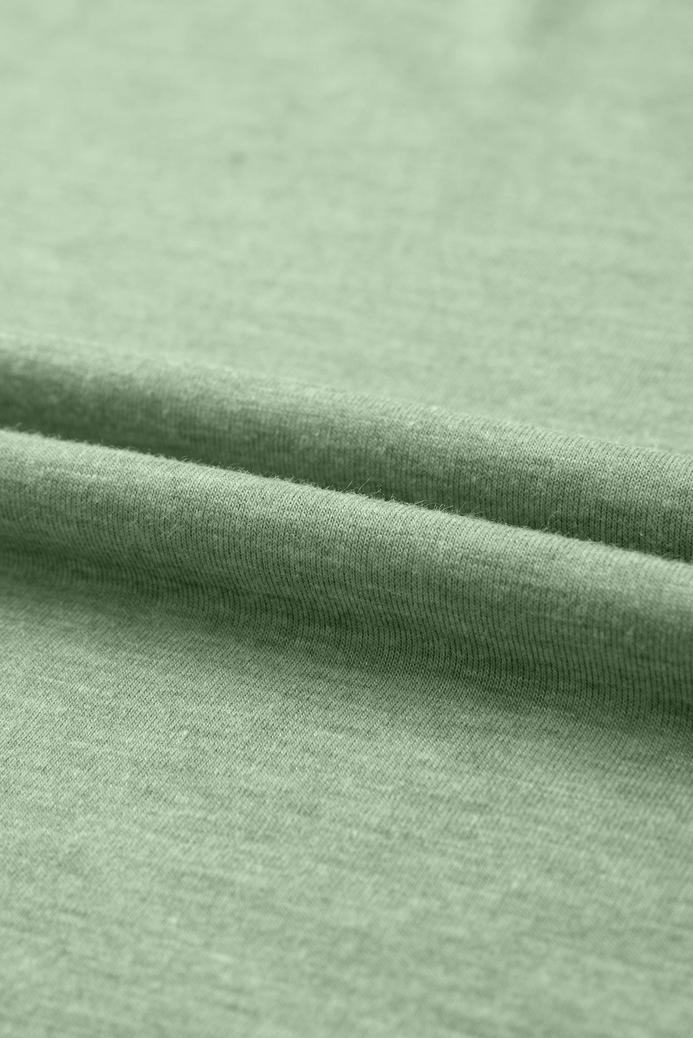 Grass Green Solid Color V Neck Long Sleeve Stretchy Top view 20