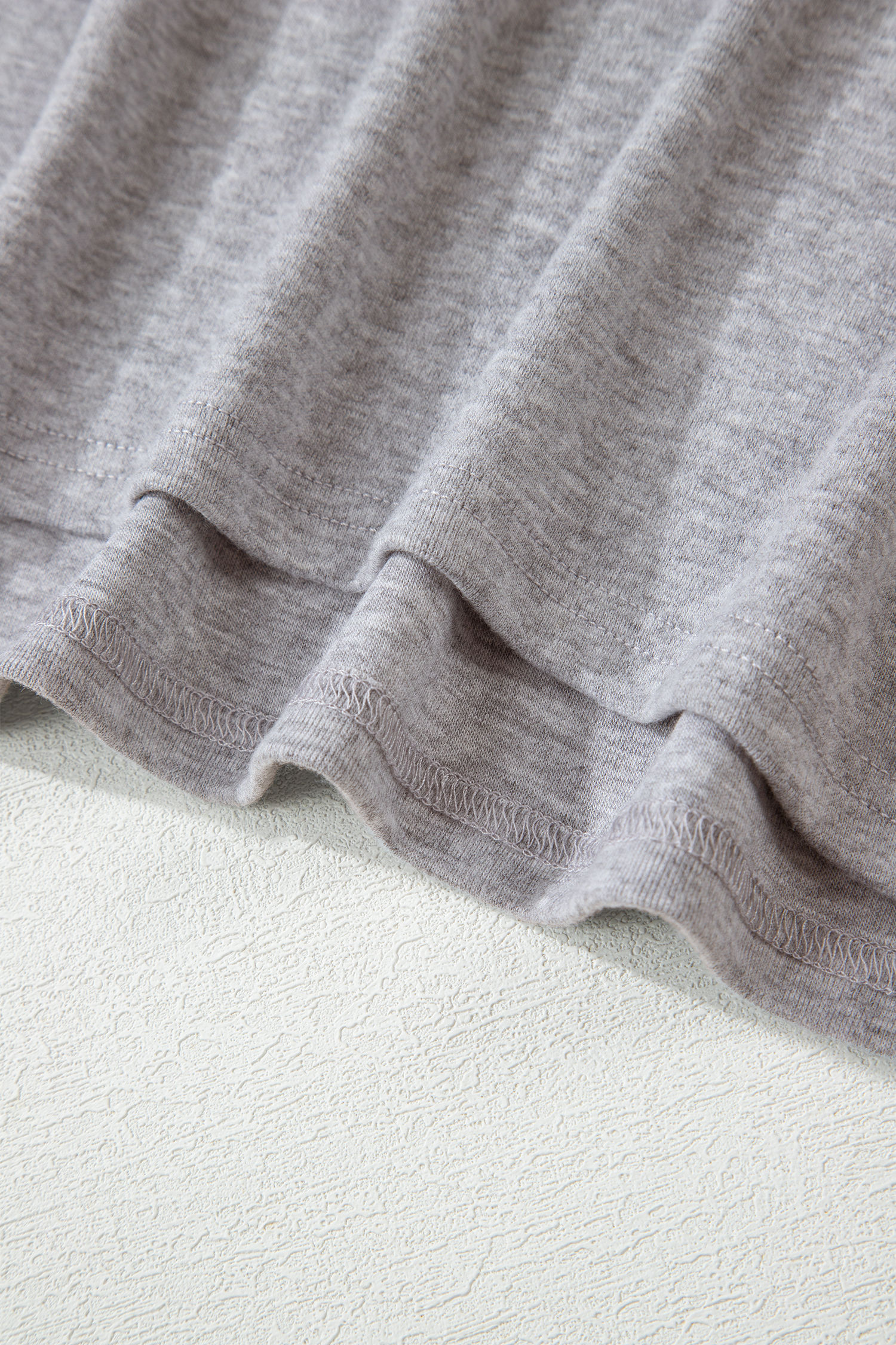 Light Grey Granny Square Crochet Detail Loose T Shirt view 11