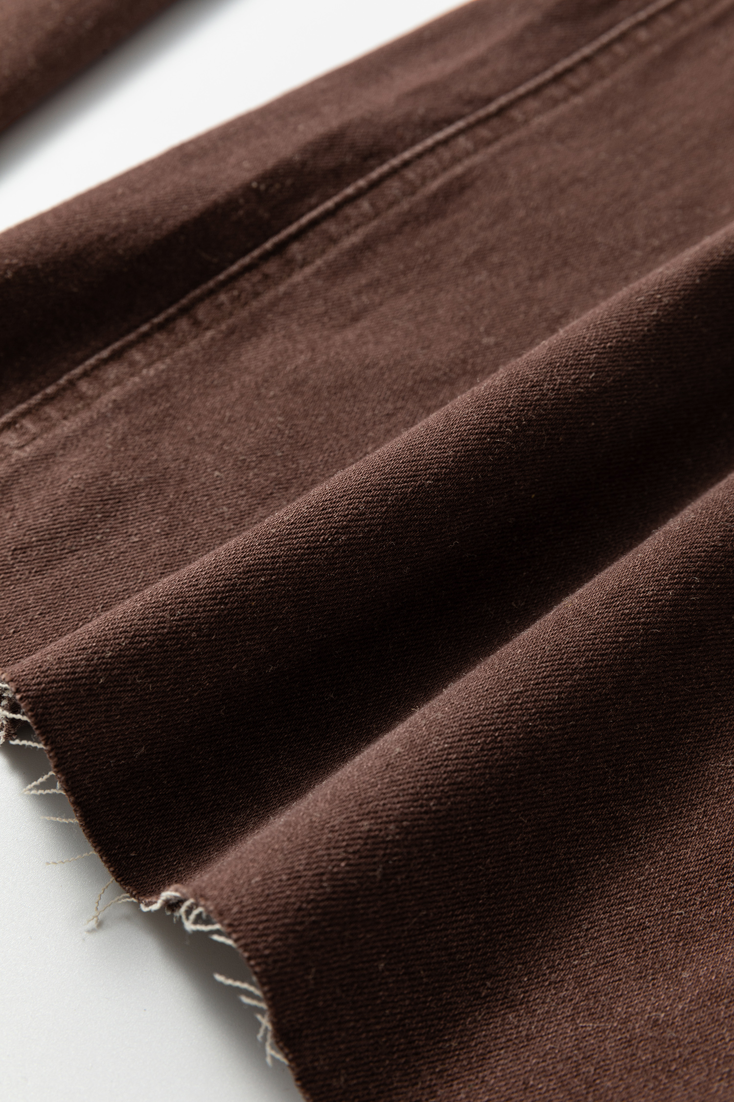 Dark Brown Retro Washed Patch Pocket Loose Jeans view 13