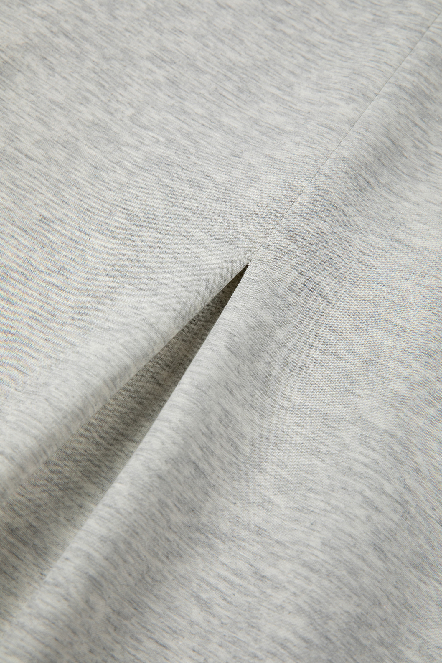 Light Grey Half Zip Stand Neck Seam Detail Long Sleeve Top view 9