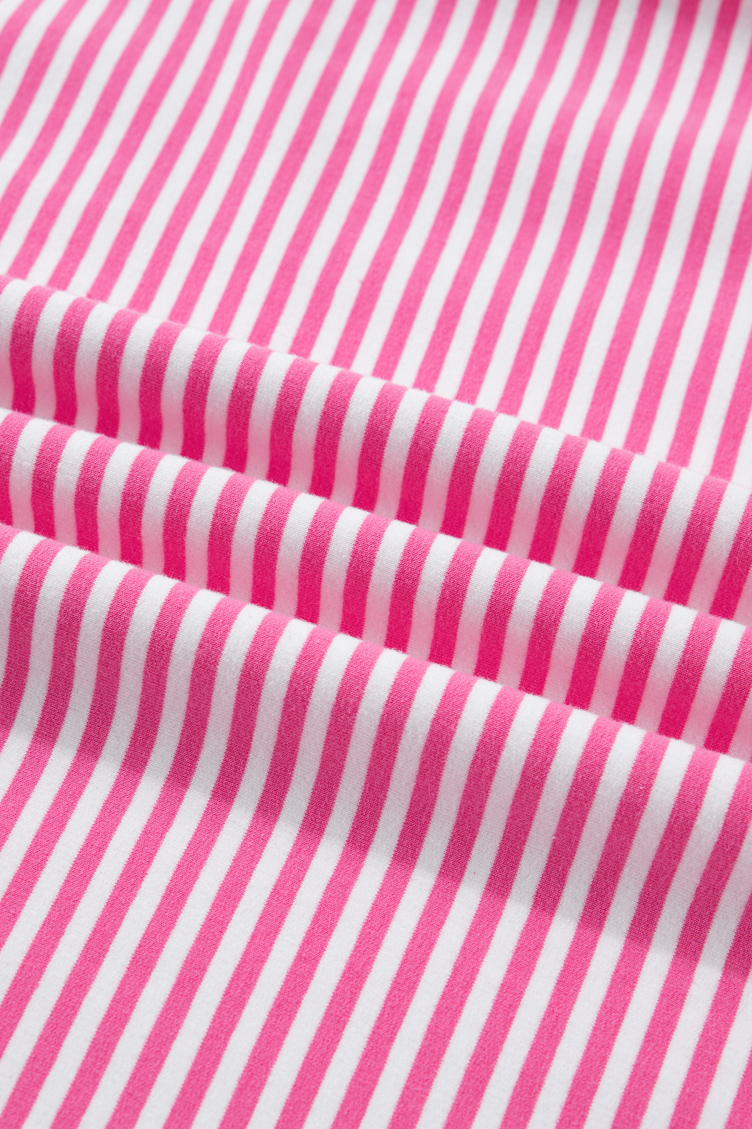 Pink Stripe Oversize Mock Neck Sweatshirt and Shorts Set view 34