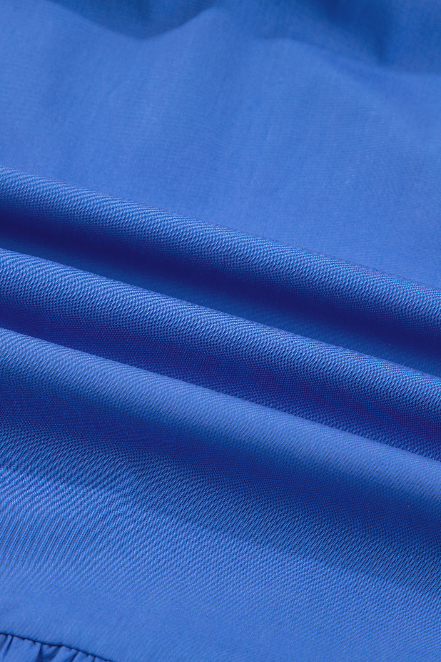 Sky Blue Embroidered Smocked Detail V Neck Short Puff Sleeve Mini Dress