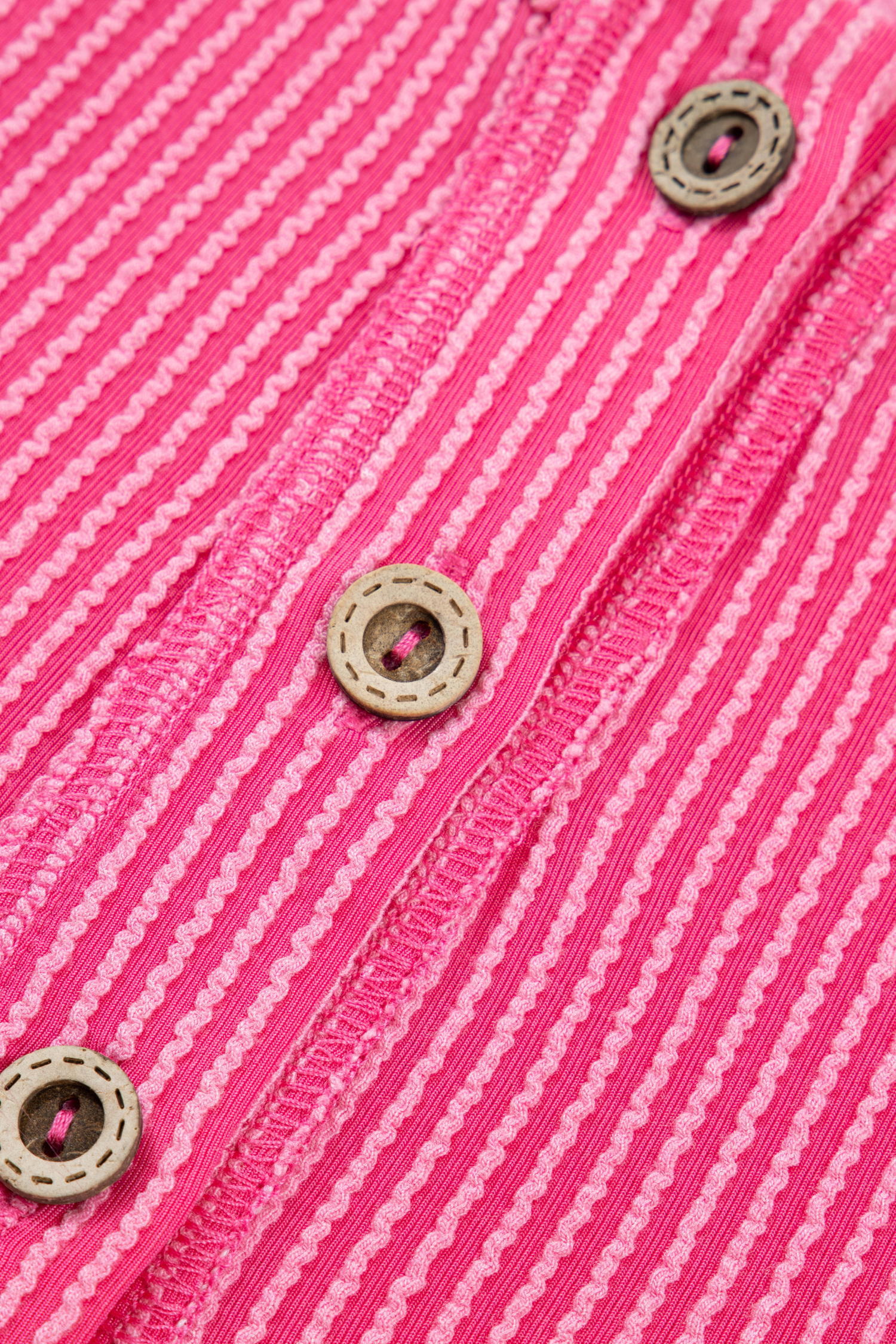 Bright Pink Plus Size Twisted Rib Color Block Patchwork Short Sleeve Henley Top