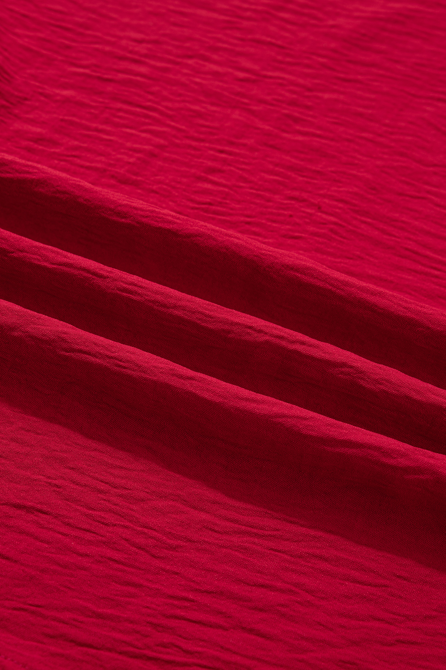 Racing Red Braided Trim V Neck Half Sleeve Blouse view 21